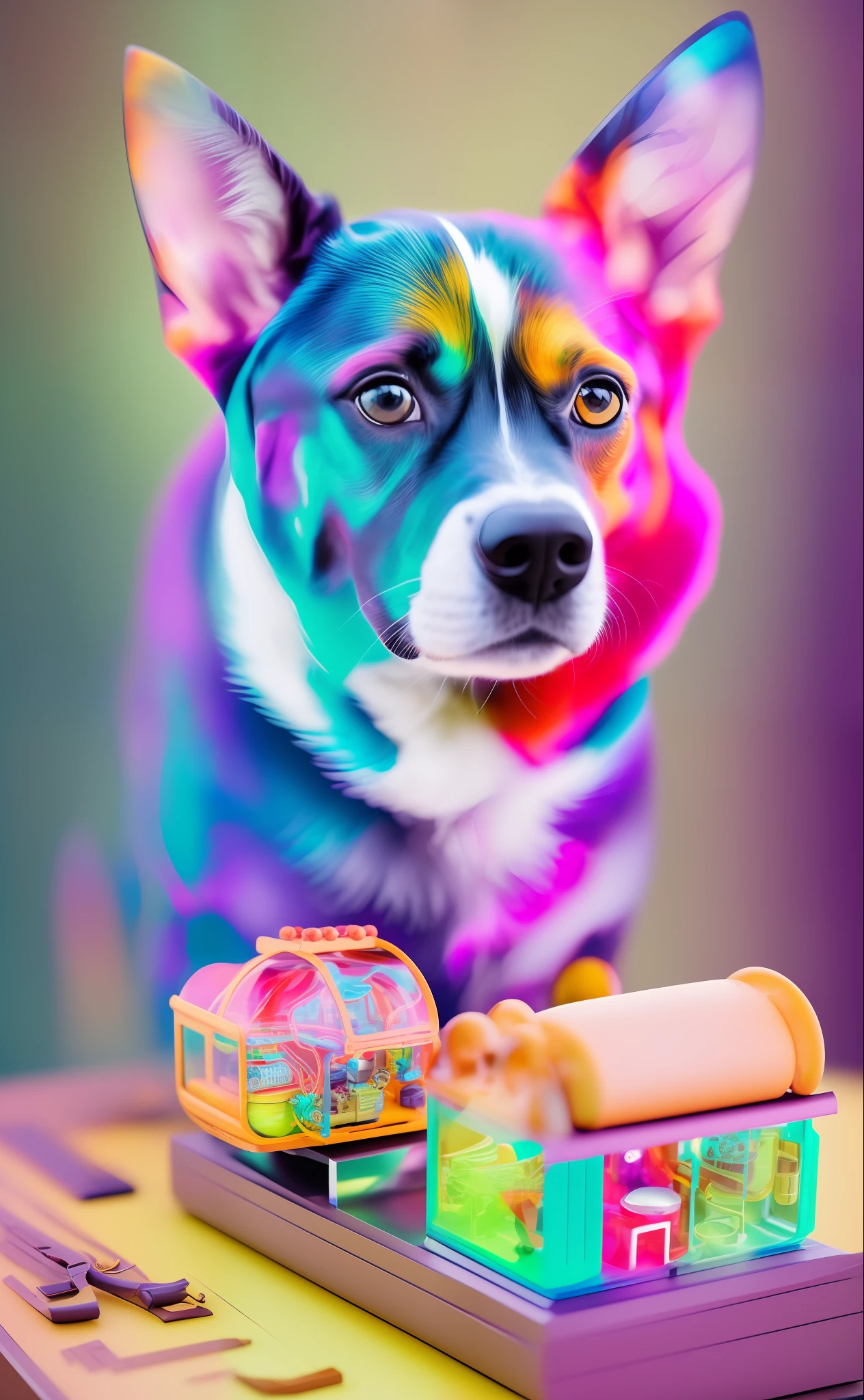 knollingcase, hotweiler dog, (((vibrant, realistic photo, realistic, dramatic, sharp focus, 8k)))