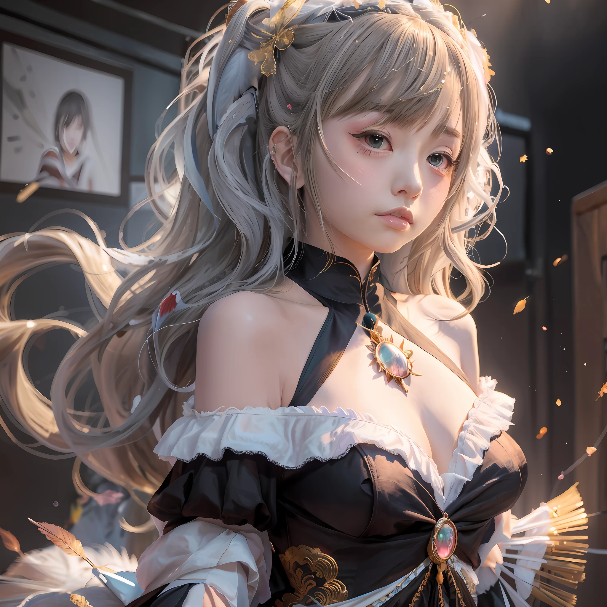 anime girl with long hair and a dress with a feather in her hair, extremely detailed artgerm, detailed digital anime art, artwork in the style of guweiz, artgerm. anime illustration, artgerm on artstation pixiv, fanart best artstation, ig model | artgerm, 8k high quality detailed art, beautiful character painting