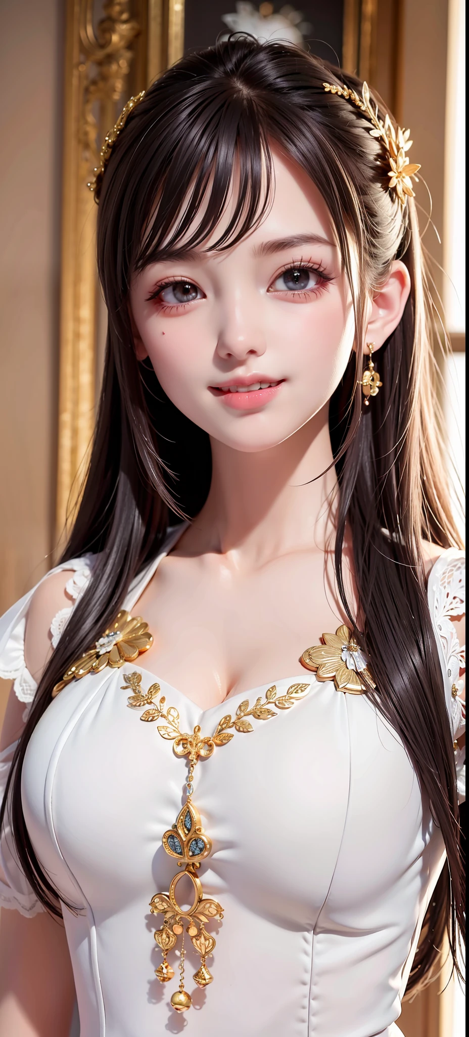 Masterpiece, best quality, portrait of 1girl, sweet smile,