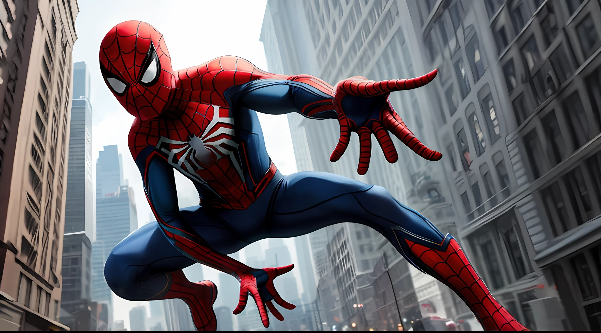 create the 4k spider-man, detailed cinematic,