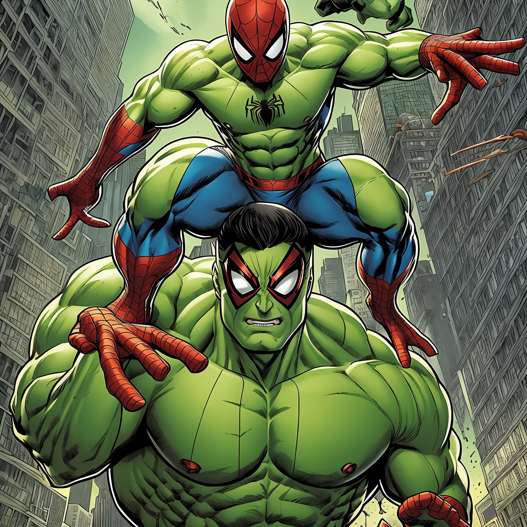 Spider-man on top of the hulk --auto --s2