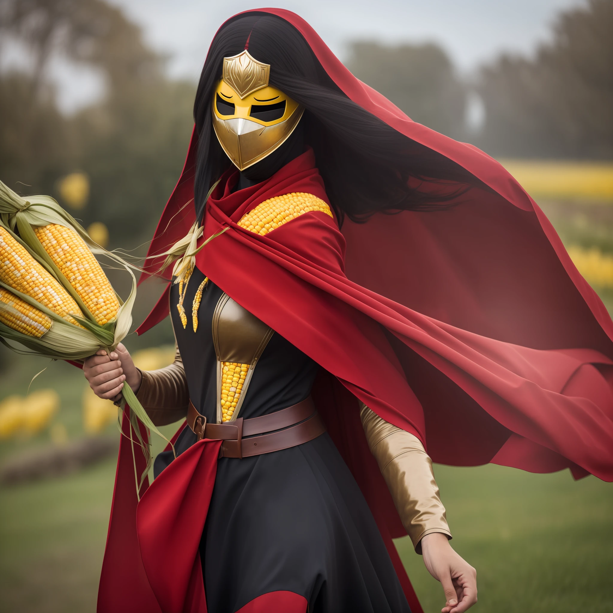 You're circling the farm fair when you suddenly feel your ability to control corn manifest. You dress in your red and yellow cape, with a mask covering your eyes and your long black hair flowing in the wind as you use your powers to save people. --auto --s2