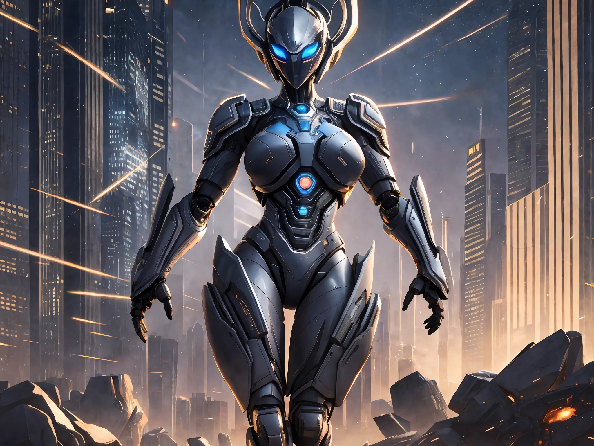 Complex 3d rendering very detailed beautiful ceramic silhouette female robot face, robot, robot, black gold, full body, medium shot doomsday style, doomsday battlefield, nebula, galaxy, robot parts, soft light, edge light, vibrant detail, luxurious cyberpunk, surrealism, facial muscles, chest muscles, microchip, elegant, beautiful background, octane rendering, HR Giger style, 8k, best quality, masterpiece, illustration, very refined and beautiful, very detailed, CG, unified , wallpapers, (realism, fidelity: 1.37), amazing, fine details, masterpiece, best quality, official art, very detailed CG unified 8k wallpaper,