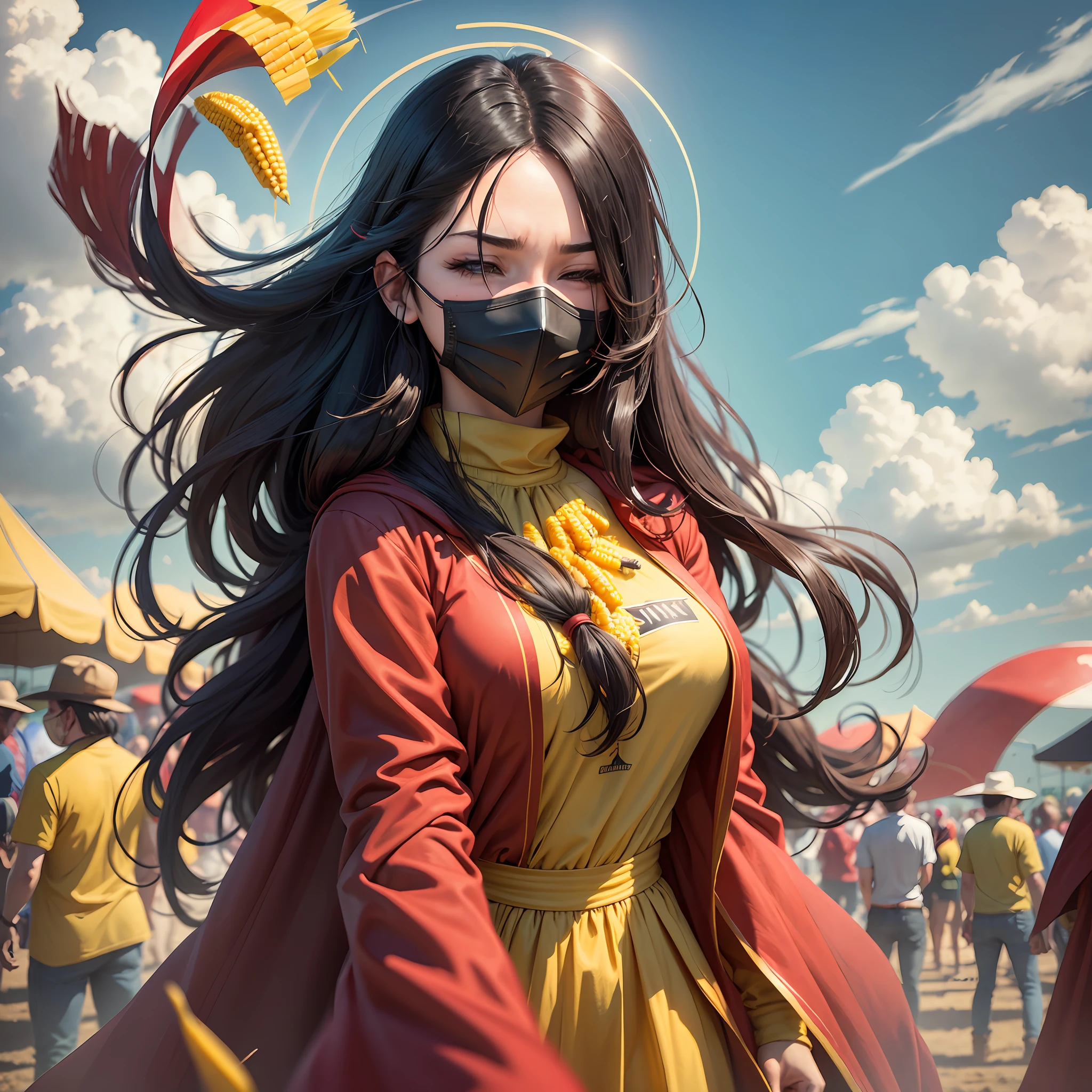 You're circling the farm fair when you suddenly feel your ability to control corn manifest. You dress in your red and yellow cape, with a mask covering your eyes and your long black hair flowing in the wind as you use your powers to save people. --auto --s2