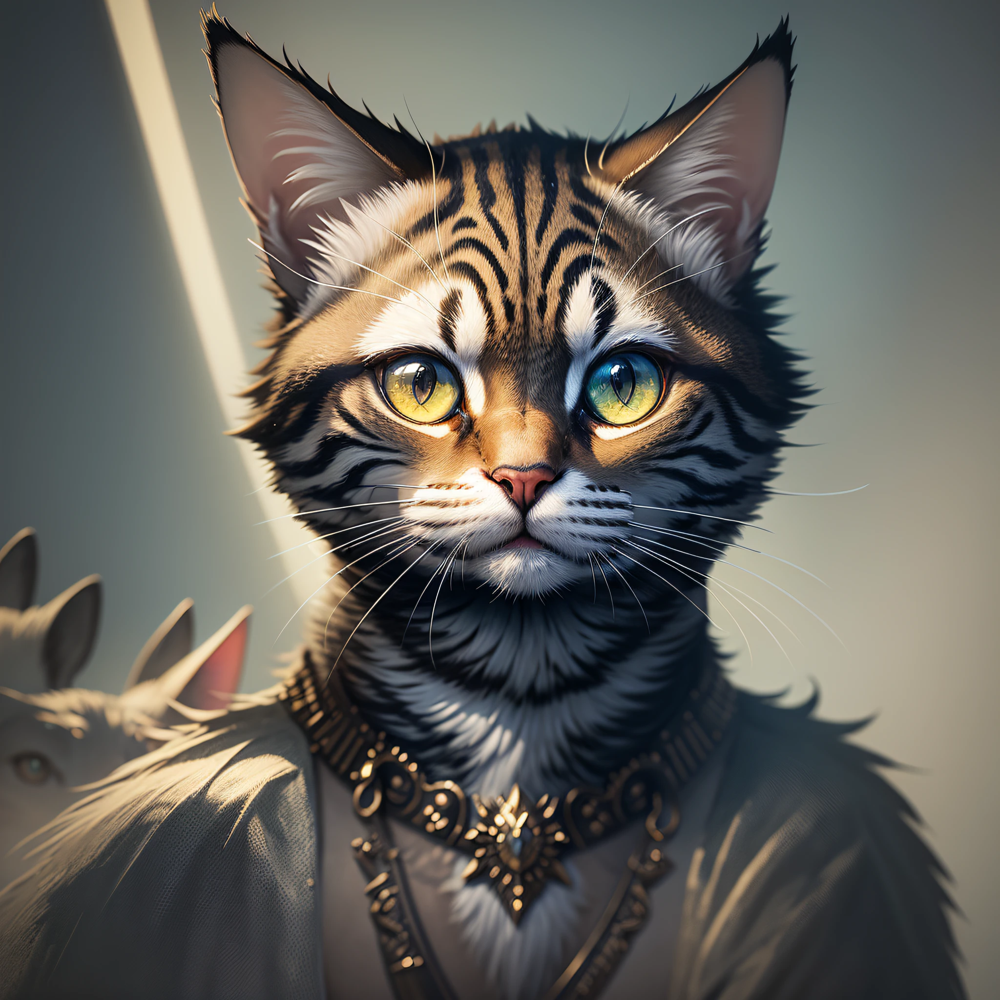Concept art, cats, mixed, surreal, light and shadow, intricate details --auto --s2