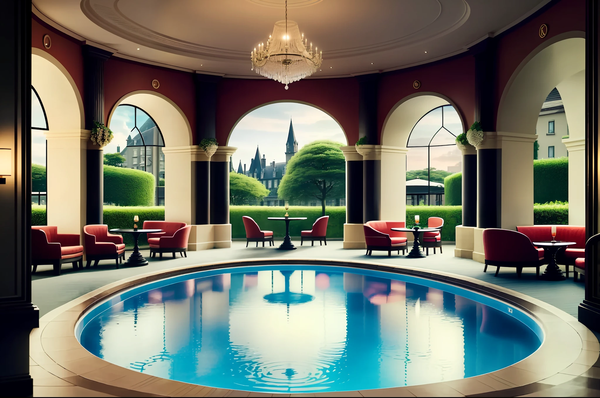 "A 5-storey hotel with 50 rooms, including a luxurious reception, a cosy bar and restaurant area, a lush swimming pool surrounded by a beautiful garden. The stay is accompanied by an elegant and relaxing experience with top-notch service."