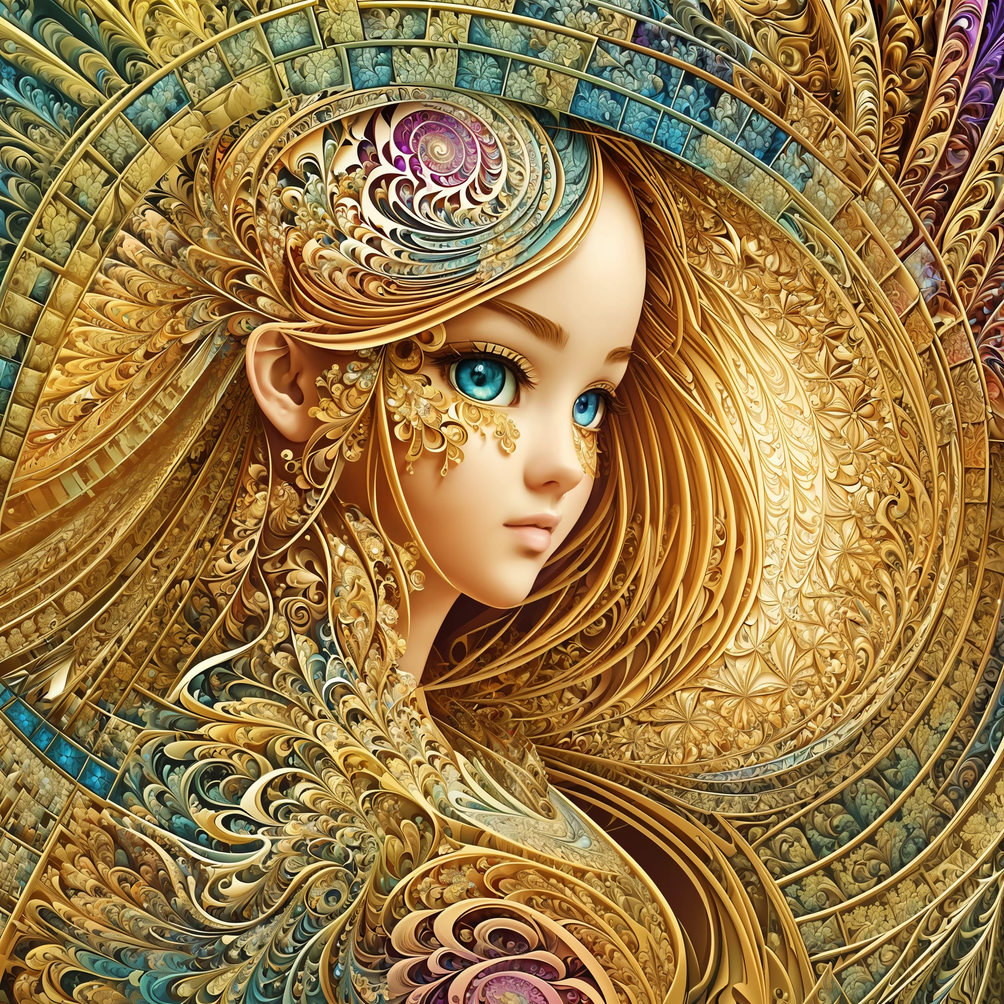 (masterpiece, top quality, best quality, official art, beautiful and aesthetic:1.2), (1girl), extreme detailed,(fractal art:1.3),colorful,highest detailed