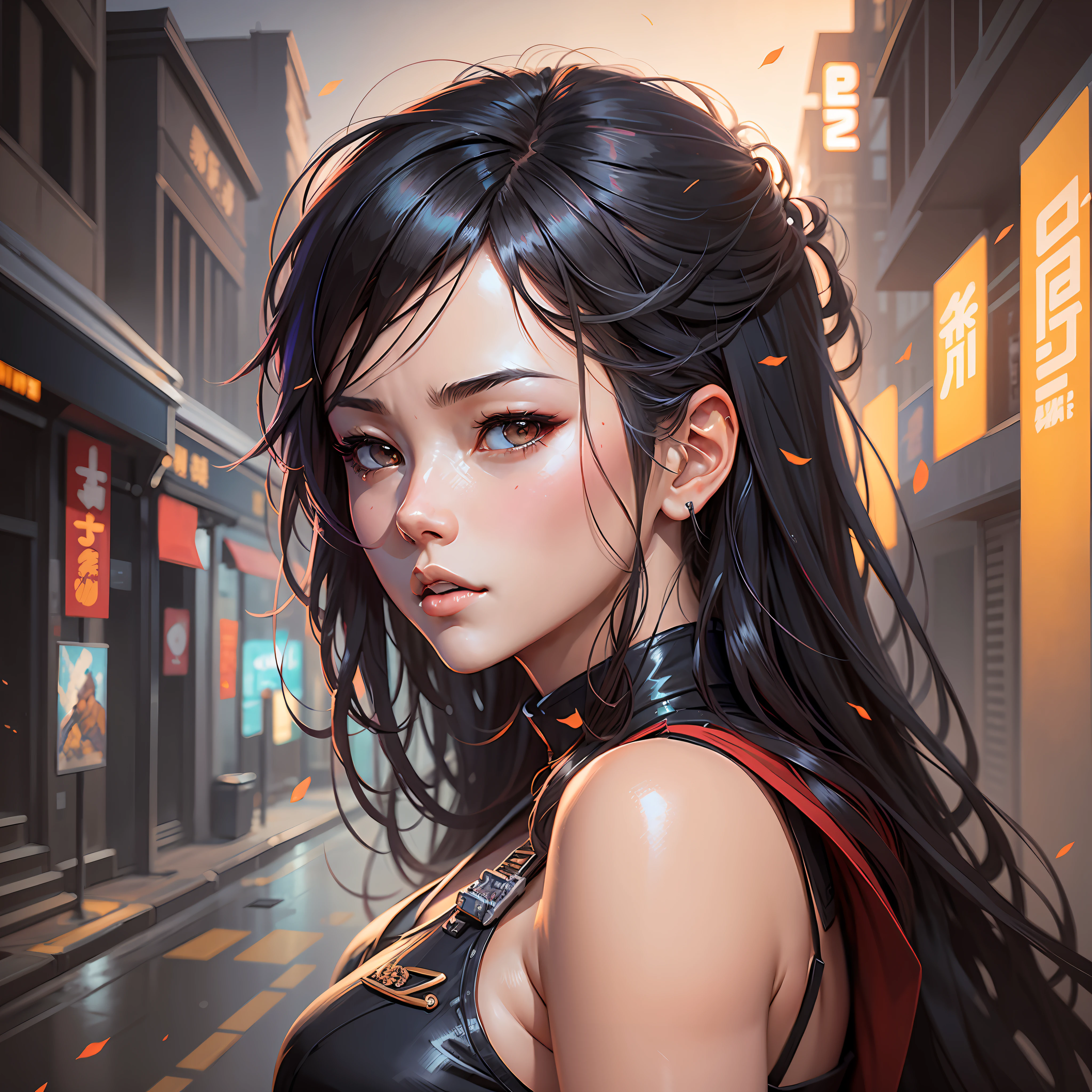 There is a woman, Guweiz style art, Guweiz, beautiful character painting, Guweiz in ArtStation Pixiv, Guweiz in Pixiv ArtStation, stunning anime face portrait, beautiful digital art, Wlop Rossdraws, Guweiz Masterpiece, detailed digital anime art --auto --s2