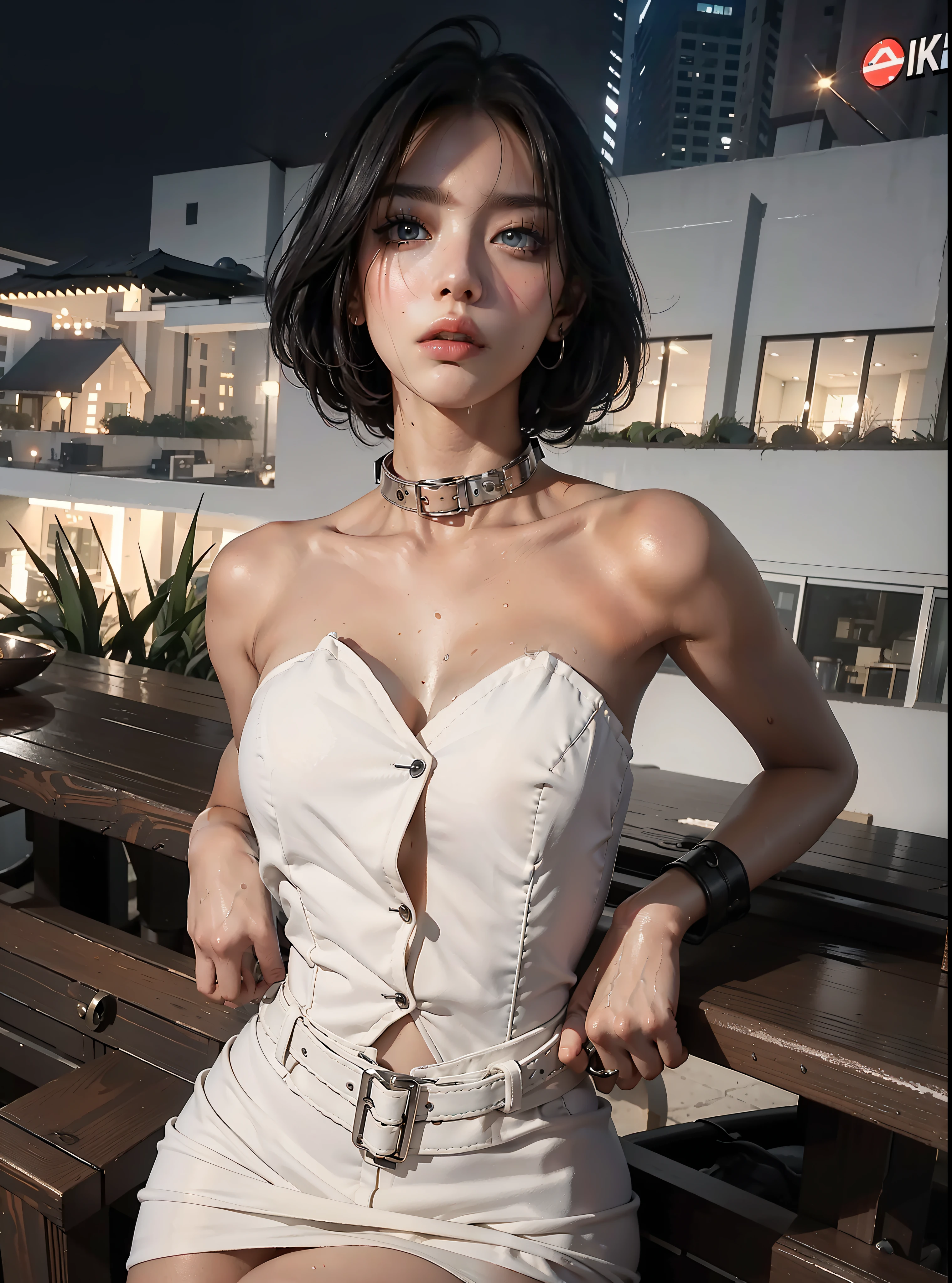 Angry Face, BDSM,slave,Rubber,Black Corset,Bondage,Collar,NSFW,((Best Quality, 8k, Masterpiece:1.3))), Crisp Focus: 1.2、(Layer Cut, Big:1.2),Beautiful Woman with Perfect Figure: 1.4、Slender Abs:1.2、Wet Body:1.5、Highly Detailed Face and Skin Texture、Detailed Eyes、Double Eyelids,Long Hair,Lalisa face,