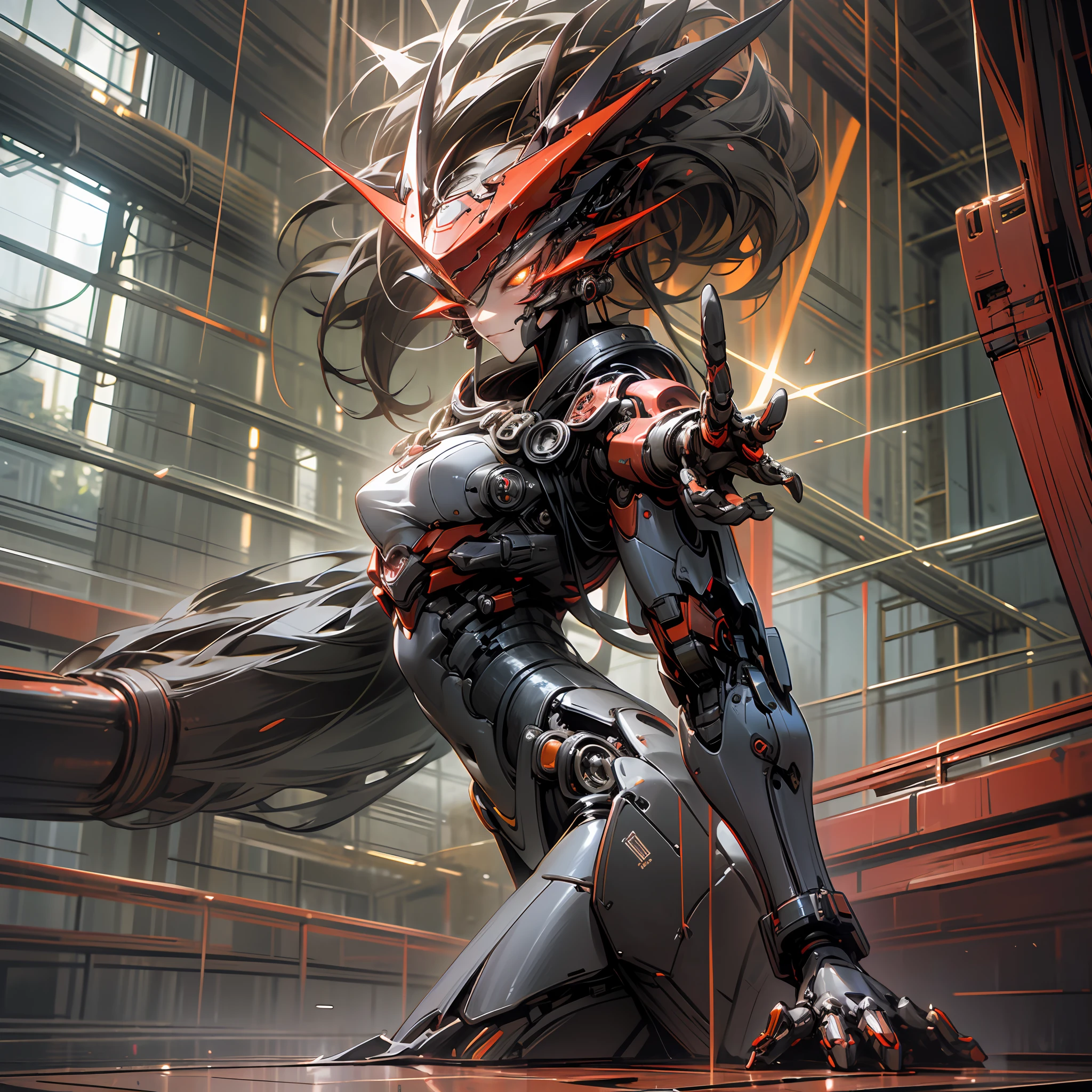 NFT #2 - Name: "Crimson Cyborg"
Description: Get ready for a fascinating fusion of digital art and technology with this NFT. The "Crimson Cyborg" features a metallic robotic monkey with an intense red glow. Every detail is carefully rendered, emphasizing the metallic textures and cybernetic elements. Let yourself be enveloped by the perfect fusion between nature and innovation. --auto --s2