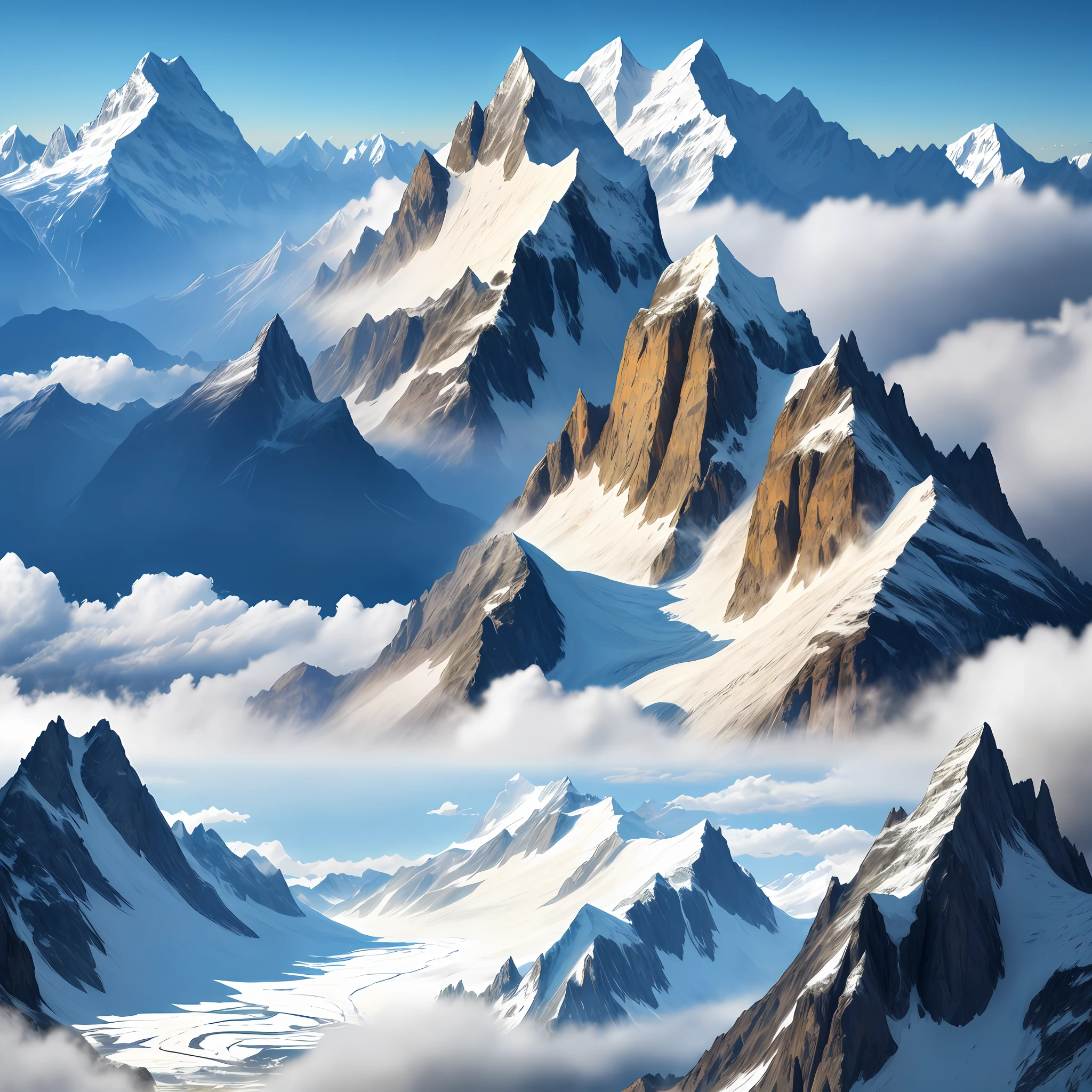 super huge mountain alps great view great nature fantasy huge waterfall high resolution best quality masterpiece