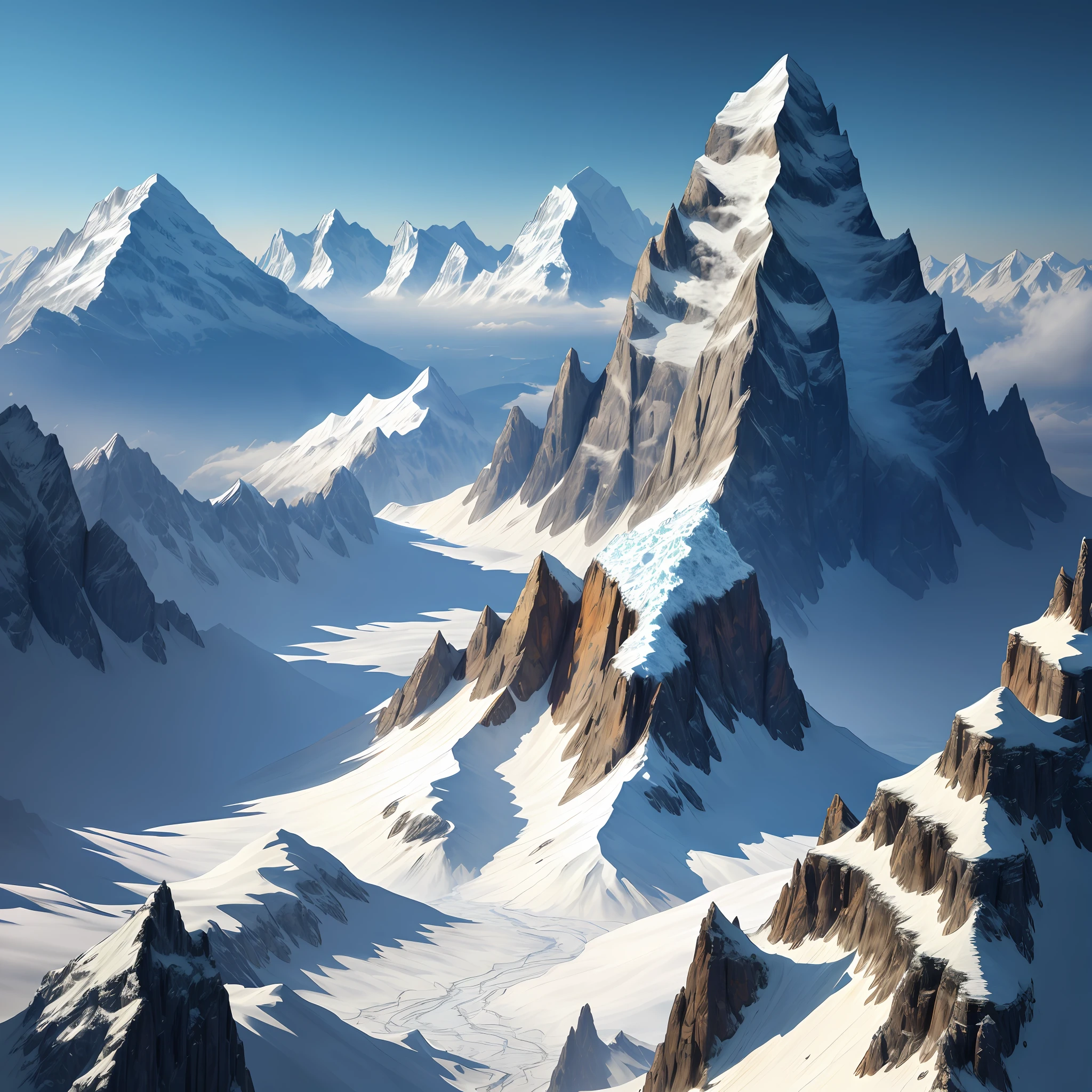 super huge mountain alps great view great nature fantasy huge waterfall high resolution best quality masterpiece