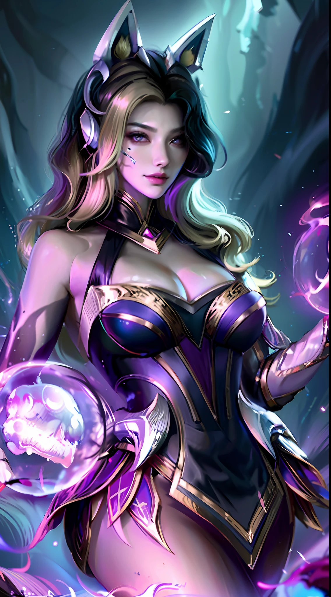 ((((7分身镜头)))),cowboy_shot,masterpiece, best quality,ultra-detailed, extremely detailed 16k CG wallpaper,beautiful face,(a esport mature demon in esport room),(perfect beautiful curvy figure),sitting,iridescent gem eyes,crescentic pupils, wearing resin holographic open coat,crop top overhang,mini Pleated skirt,Bell collar,logo,Iong hair,Contour light, concert, neon lights, audio, Bell collar,esports headphones,computer, esports room, playing games, white inside through the red skin,Holographic projection,planisphere,graffiti signs,highly detailed tattoo_,gothic,cyberpunk,fantasy,Science fiction,From the movie Matrix,Sparkling light flowing string,anti-magic three-dimensional protective shield,iridescetnt,stunning,chic,gorgeous,attractive,amazing,((((7分身镜头)))),cowboy_shot
创作信息