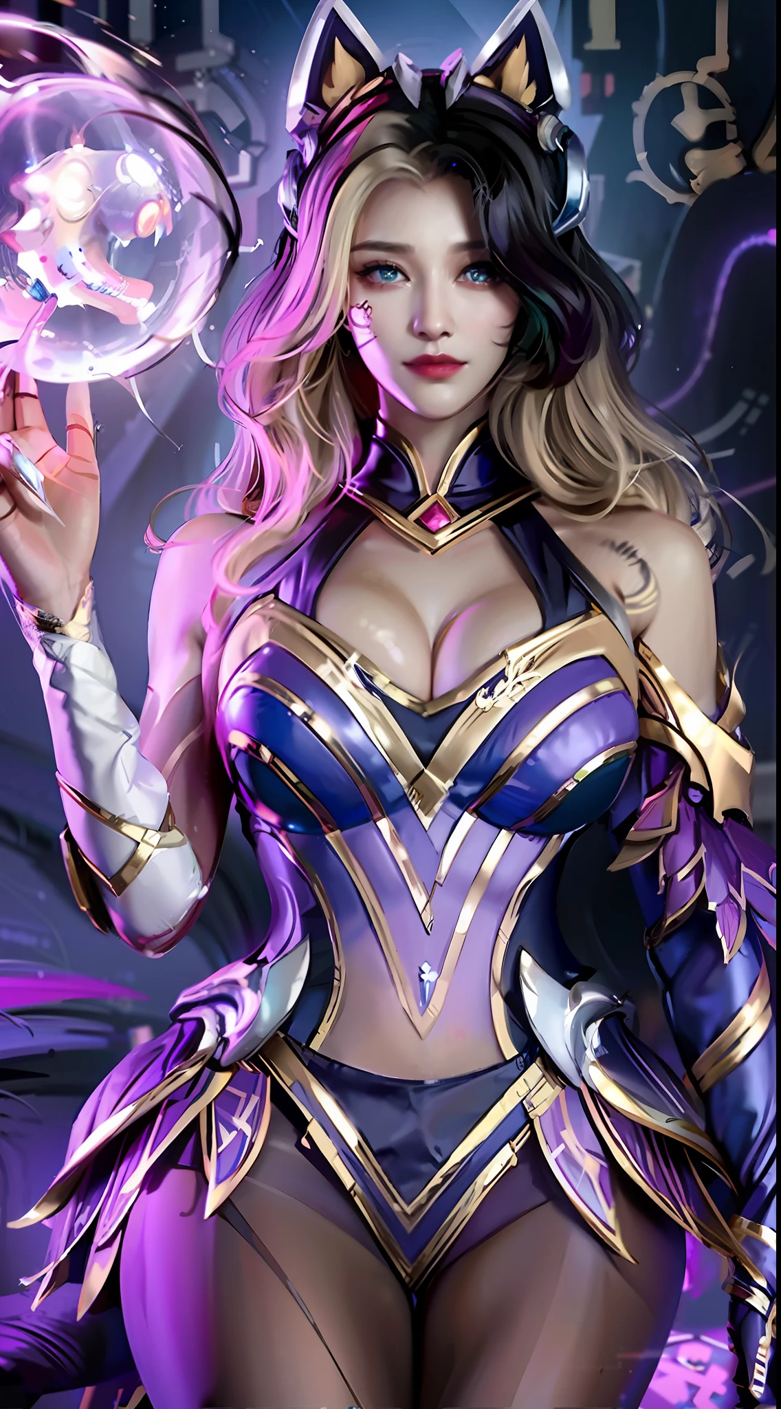 ((((7分身镜头)))),cowboy_shot,masterpiece, best quality,ultra-detailed, extremely detailed 16k CG wallpaper,beautiful face,(a esport mature demon in esport room),(perfect beautiful curvy figure),sitting,iridescent gem eyes,crescentic pupils, wearing resin holographic open coat,crop top overhang,mini Pleated skirt,Bell collar,logo,Iong hair,Contour light, concert, neon lights, audio, Bell collar,esports headphones,computer, esports room, playing games, white inside through the red skin,Holographic projection,planisphere,graffiti signs,highly detailed tattoo_,gothic,cyberpunk,fantasy,Science fiction,From the movie Matrix,Sparkling light flowing string,anti-magic three-dimensional protective shield,iridescetnt,stunning,chic,gorgeous,attractive,amazing,((((7分身镜头)))),cowboy_shot
创作信息