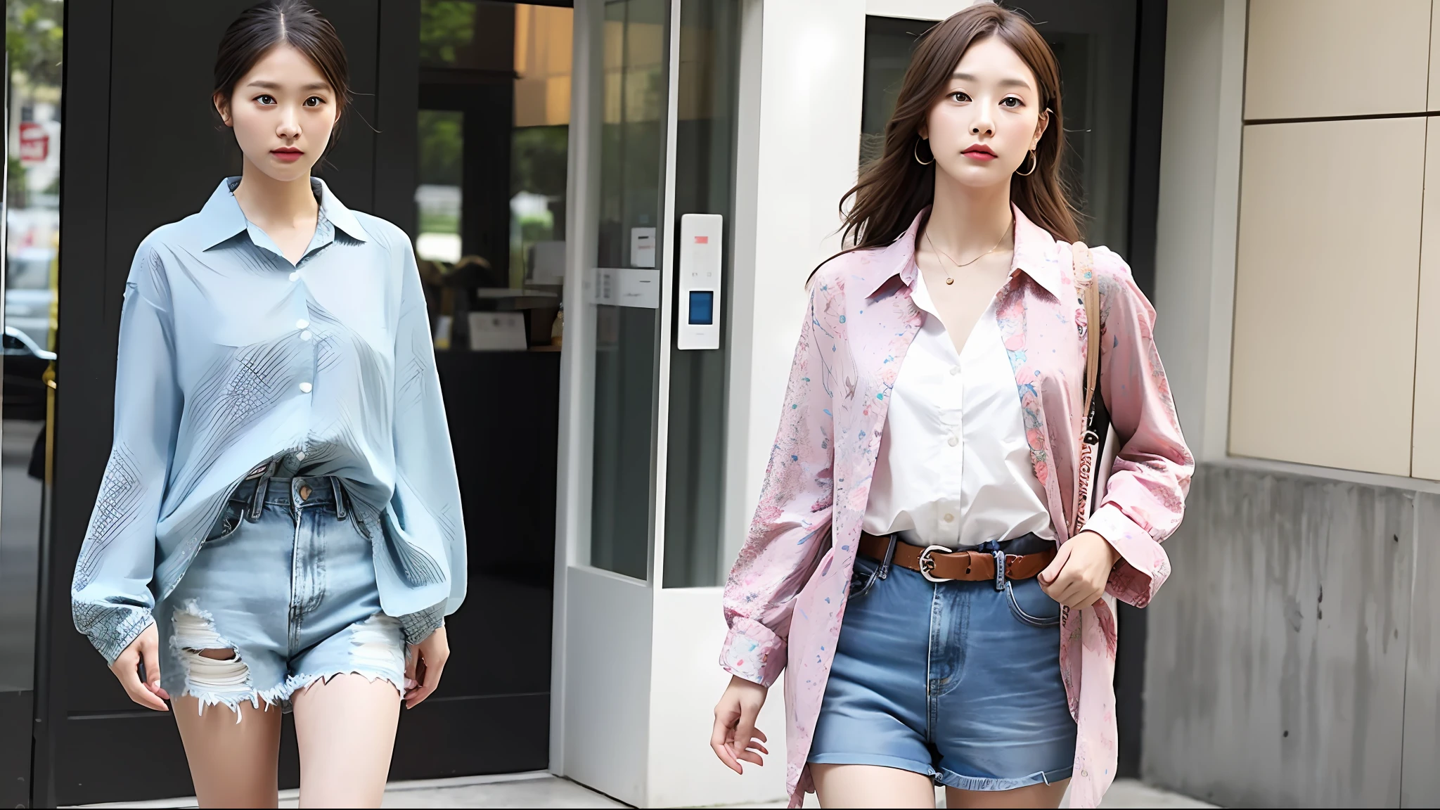 If you are that fashionable girl who wants to try out some prints, we recommend this "semi-button-up" candy-colored print-cut shirt. The suit collar and loose yet appropriately-length sleeves are also perfect for summer. Flowing and light, it can be paired with denim shorts, a white dress or a formal dress to bring out different styles!