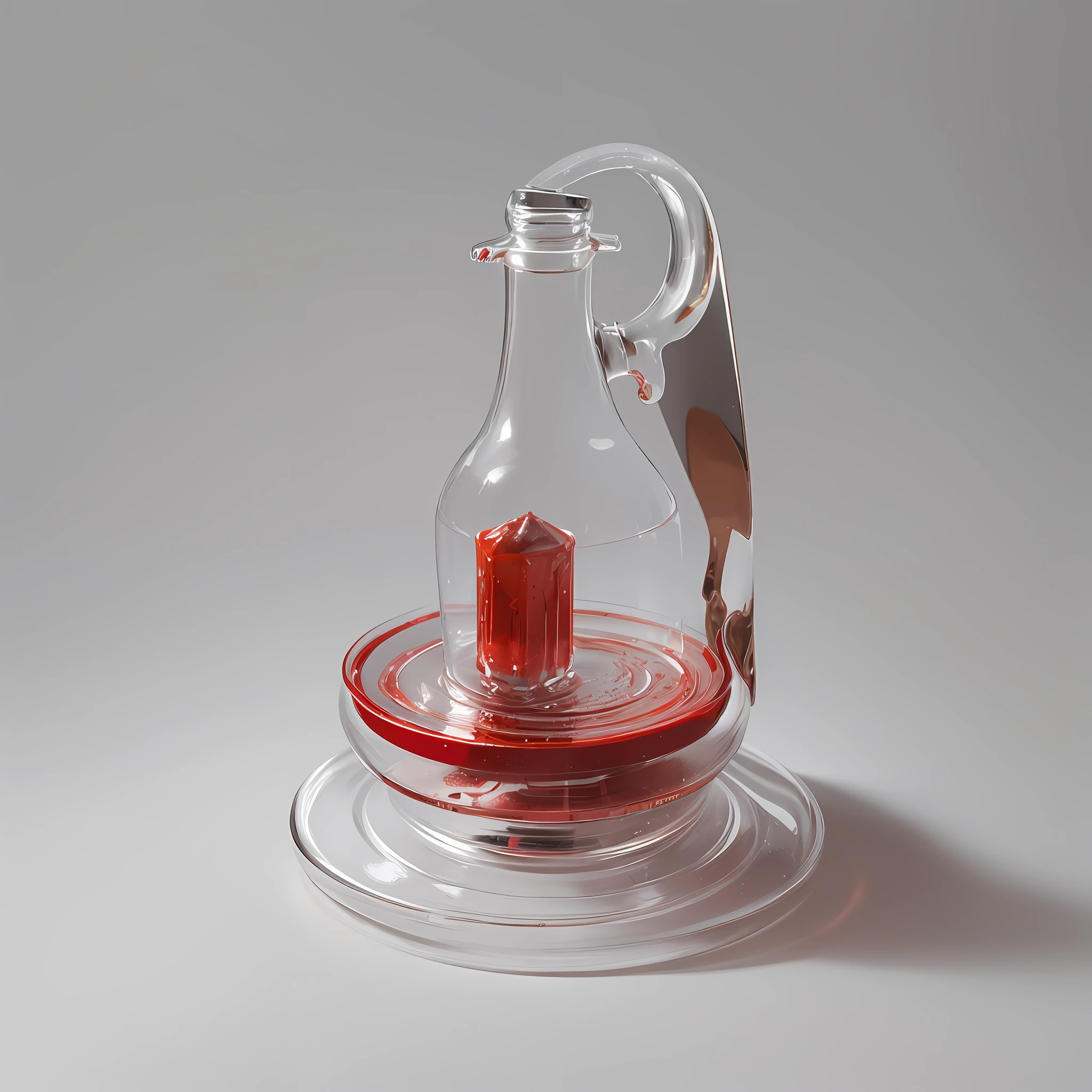 [(white background: 1.4)::5], (red cliff: 1.3), bottle bottom, lampstand, pedestal, platform, (food: 1.8)