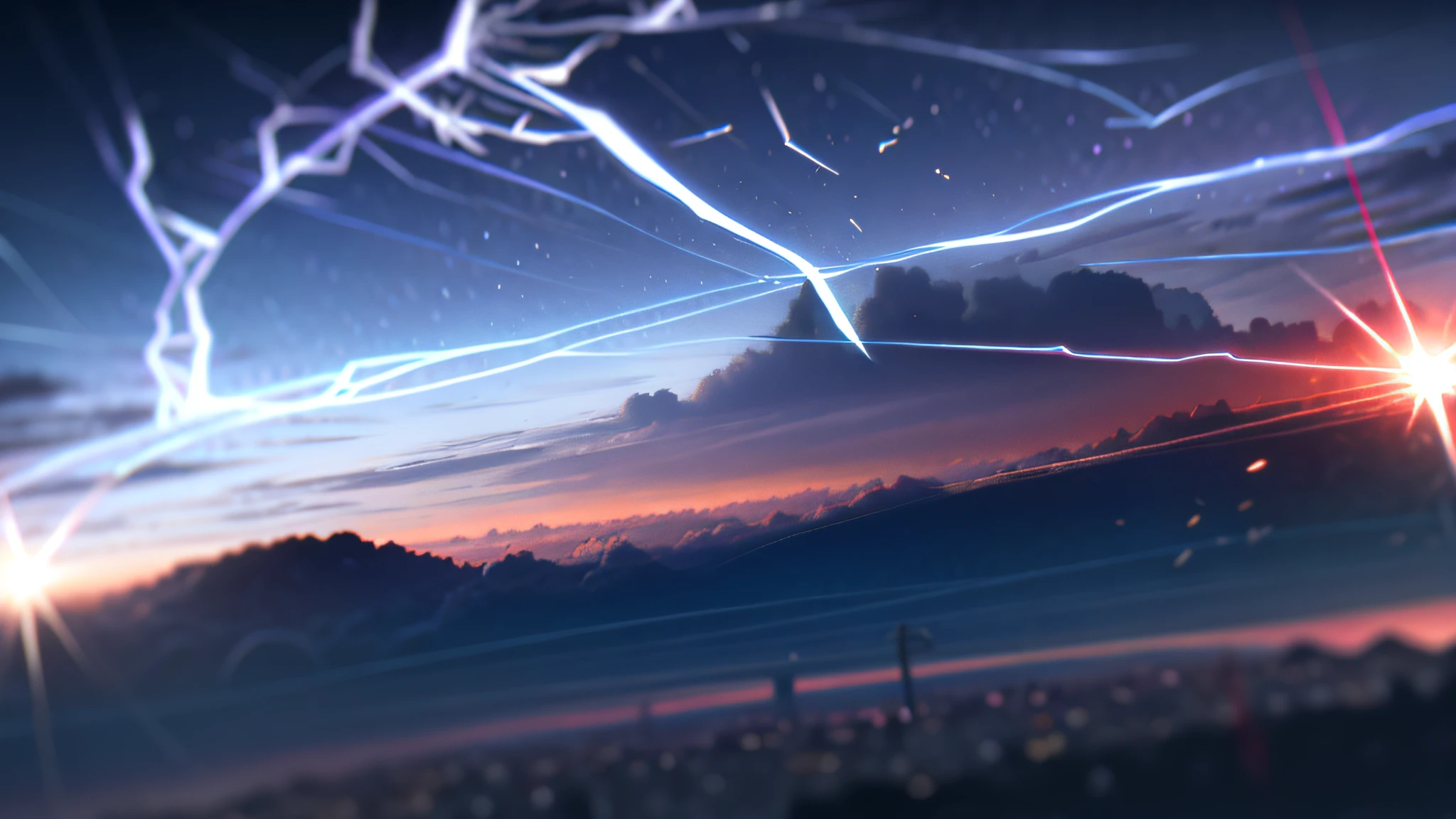 Anime girl with lightning on background, railgun, lightning!!,index finger, lightning, anime moe art style, anime shot, Mikoto Misaka