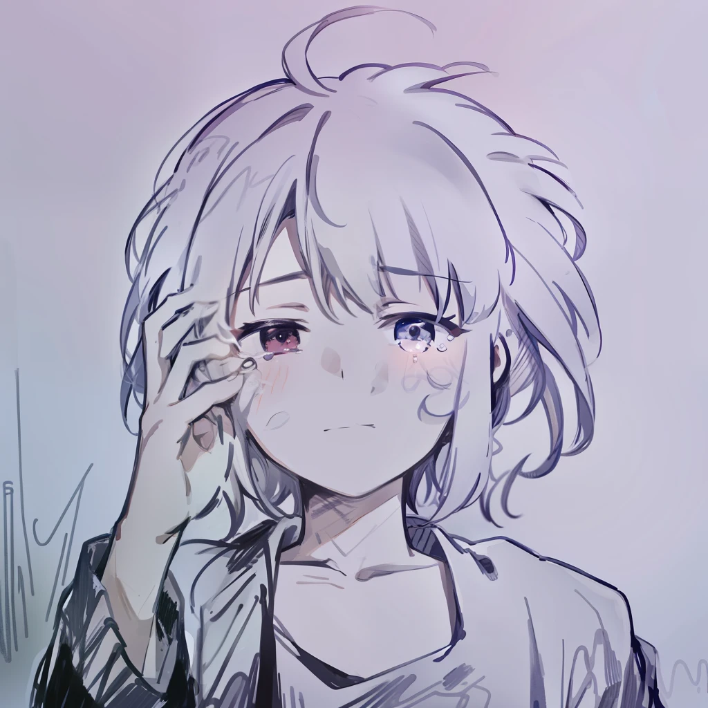 It was blurry in the dream, and the girl wanted to touch the boy's face with tears