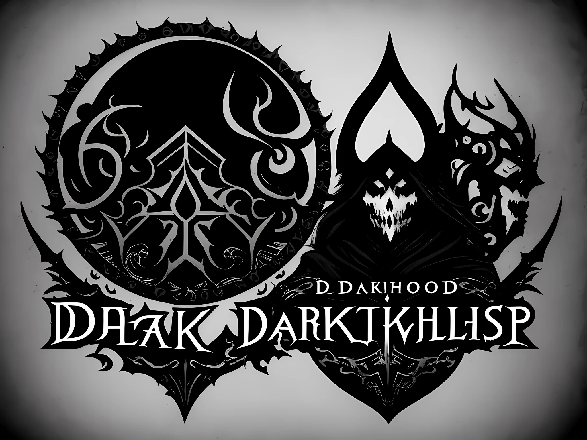 a logo for a contemporary gothic roleplaying game named darkworld