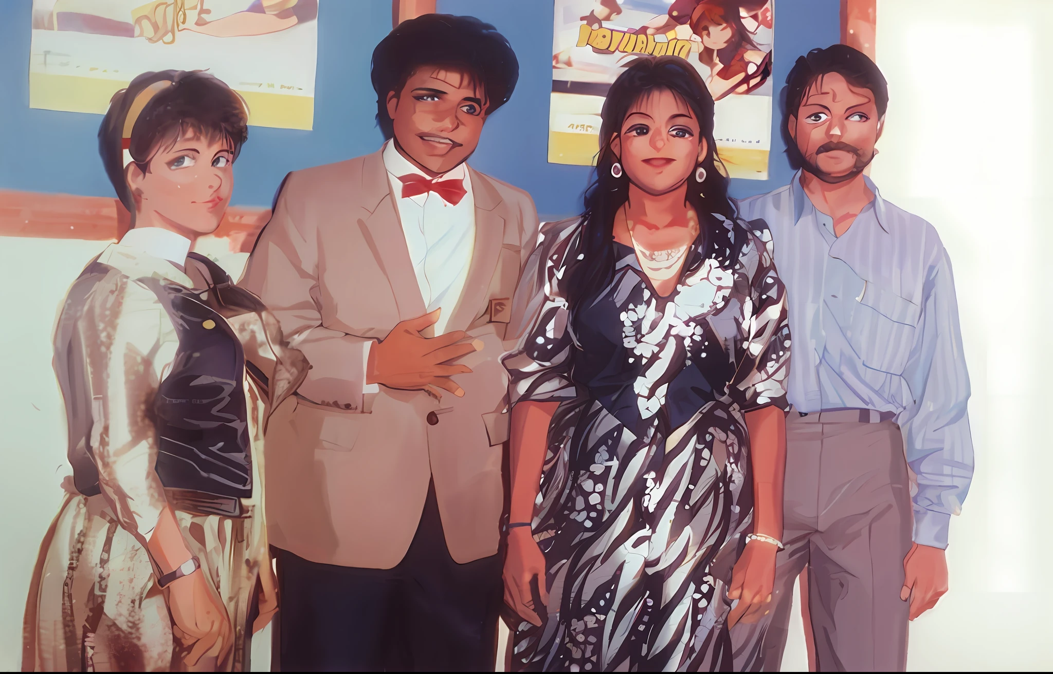 there are three people standing next to each other in a room, in 1 9 8 5, old picture, taken in 1 9 9 7, photo from the 80s, photo 1 9 9 0 s, scanned in, 1 9 8 0 s photo, 1980s photo, taken in the late 1980s, around 1 9 years old --auto --s2