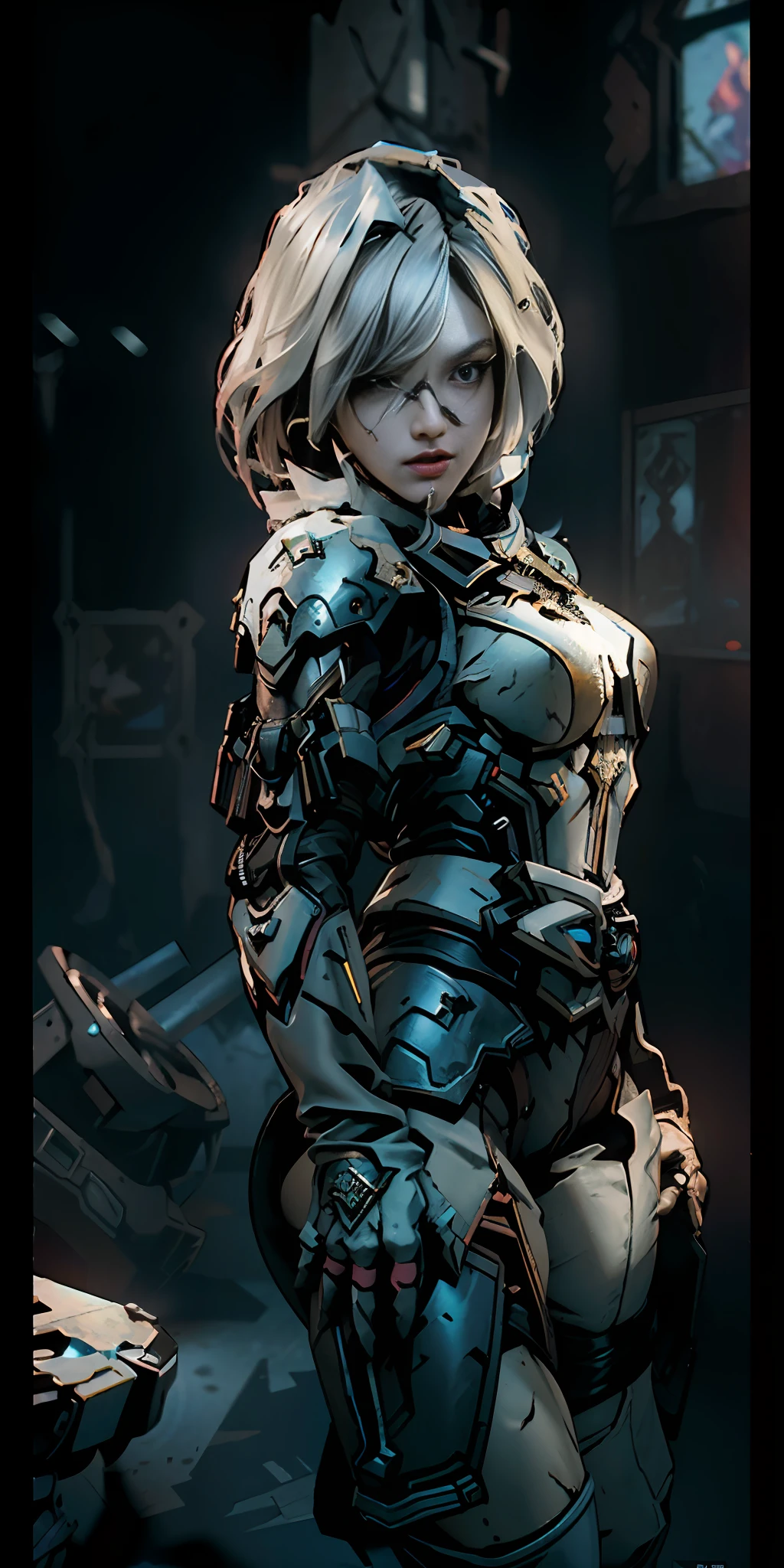 ((Best quality)), ((masterpiece)), (detailed:1.4), 3D, an image of a beautiful cyberpunk female,HDR (High Dynamic Range),Ray Tracing,NVIDIA RTX,Super-Resolution,Unreal 5,Subsurface scattering,PBR Texturing,Post-processing,Anisotropic Filtering,Depth-of-field,Maximum clarity and sharpness,Multi-layered textures,Albedo and Specular maps,Surface shading,Accurate simulation of light-material interaction,Perfect proportions,Octane Render,Two-tone lighting,Wide aperture,Low ISO,White balance,Rule of thirds,8K RAW,