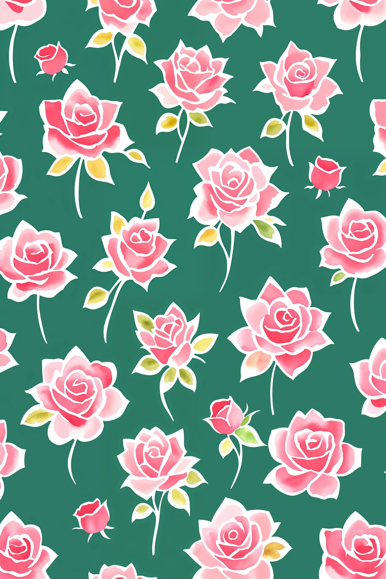 Roses, watercolor, wallpaper ,lists high quality 8k