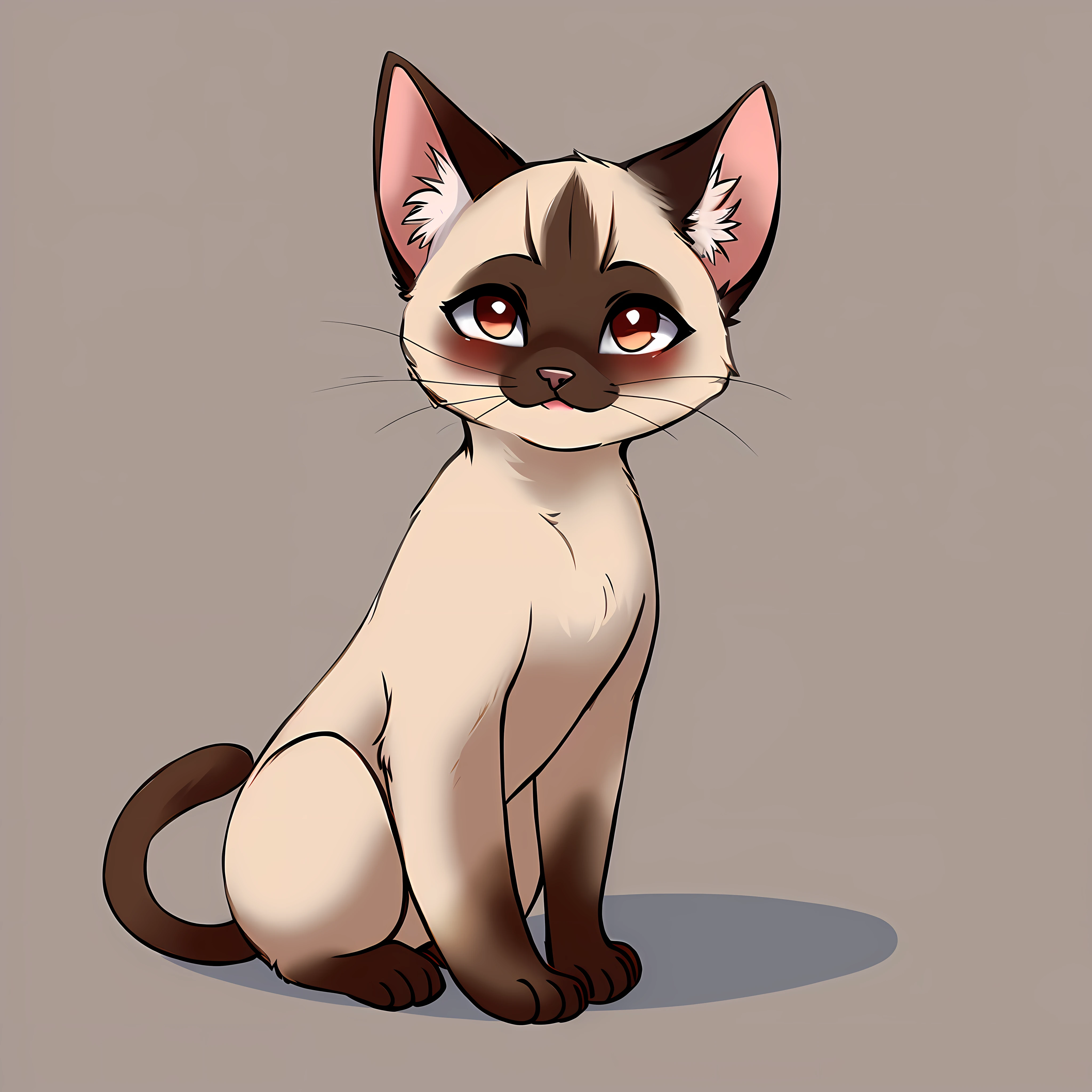 Cute kitten, Siamese