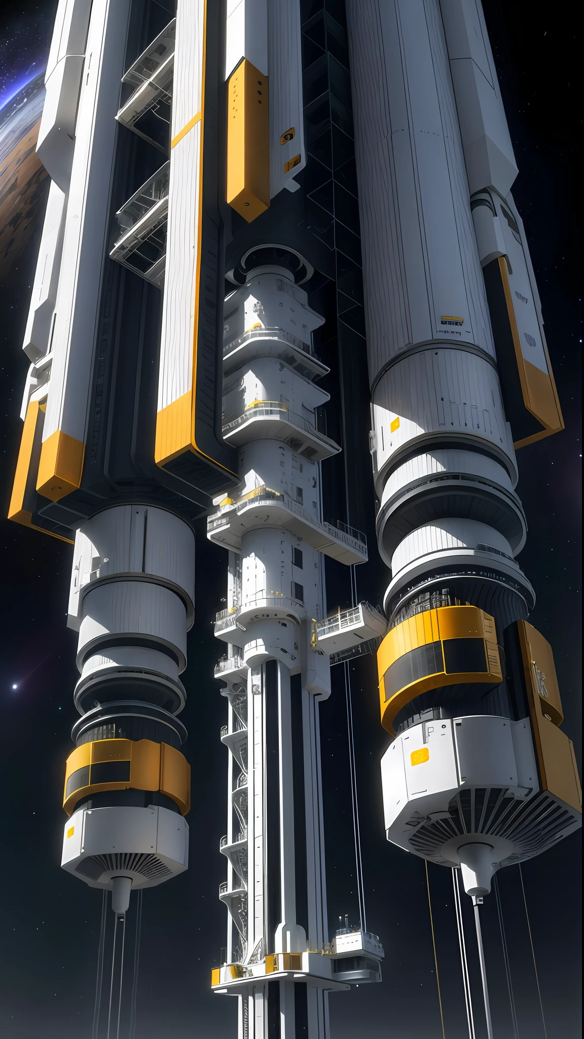 Futuristic: Incorporate futuristic elements to depict a technologically advanced space elevator.
Efficient: Highlight the efficiency and time-saving aspects of the space elevator concept.
Sustainable: Showcase environmentally friendly features and emphasize the sustainable nature of a space elevator.
Vastness: Capture the vastness of space and the grandeur of a space elevator stretching into the cosmos.
Connectivity: Illustrate how the space elevator connects different celestial bodies and fosters collaboration.
Exploration: Depict the space elevator as a gateway to new frontiers and endless exploration.
Safety: Showcase safety measures and reassure viewers about the reliability and security of the space elevator system.
Accessibility: Highlight the accessibility and potential democratization of space travel that a space elevator can offer.
International Cooperation: Illustrate the global collaboration and unity involved in building and maintaining a space elevator.
Inspiration: Evoke a sense of awe, wonder, and inspiration by showcasing the possibilities that a space elevator unlocks.