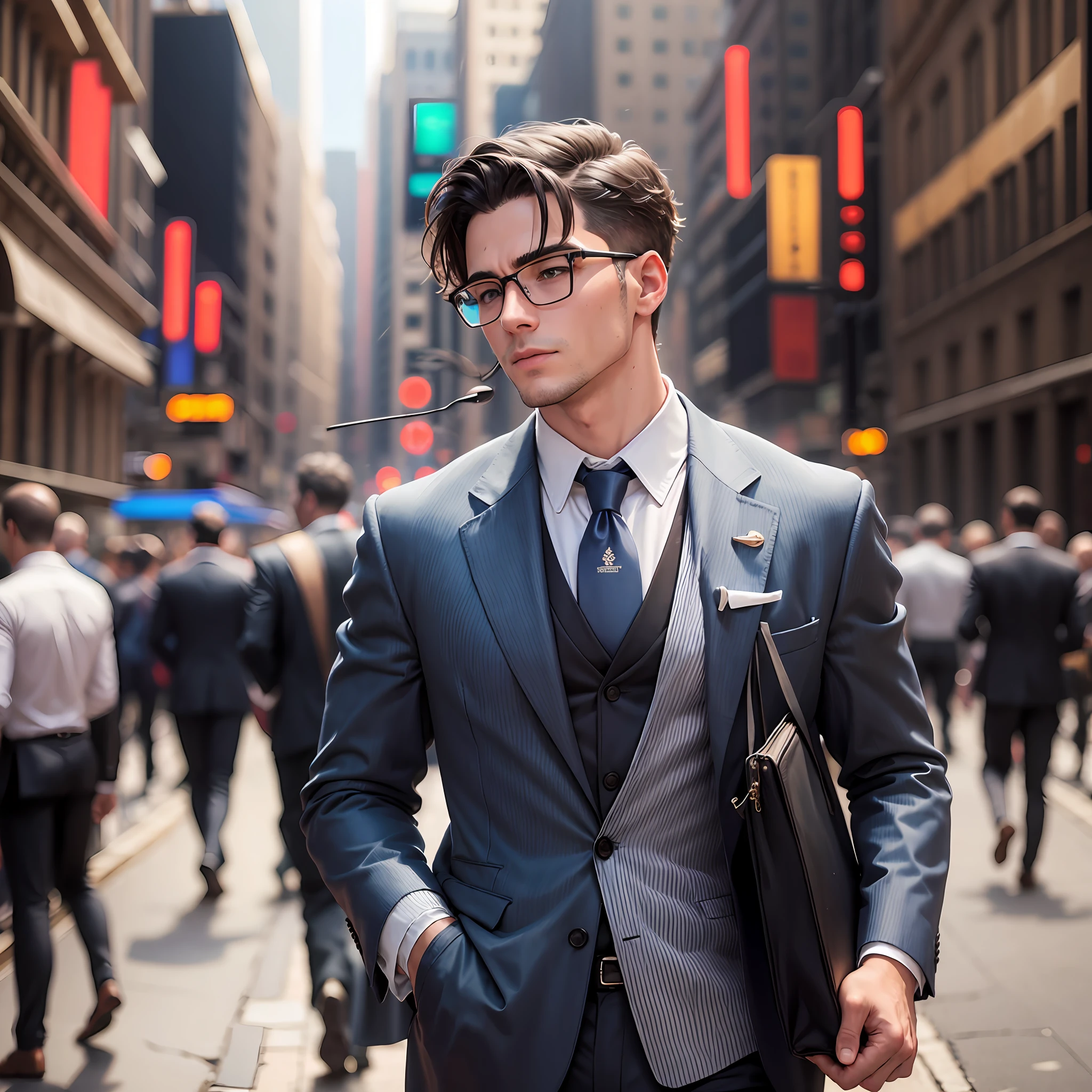 wall street trader men on the street --auto --s2