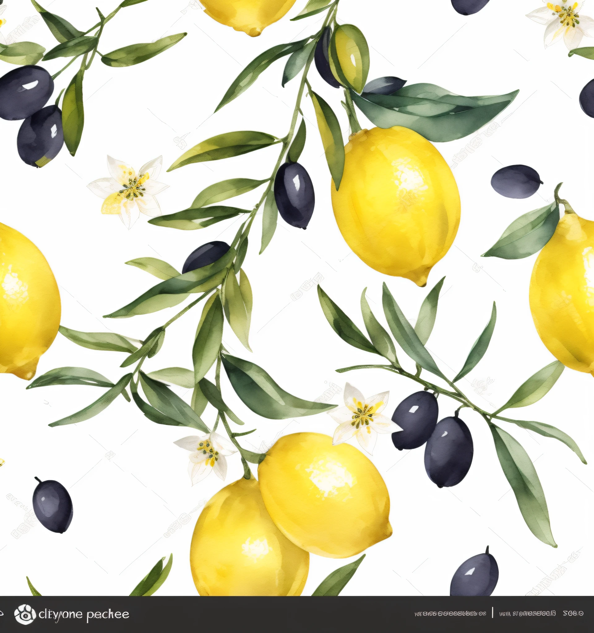 a seamless pattern of lemons and olives on a white background, it has lemon skin texture, intermediate art, illustration”, watercolor artwork of exotic, repeat pattern, pale yellow wallpaper, lemon, botanical, lemons, with lemon skin texture, illustration!, beautiful wallpaper, artwork, o pattern, traditional art, interesting background, arms of lemons, watercolor illustration, yummy, beautiful high resolution