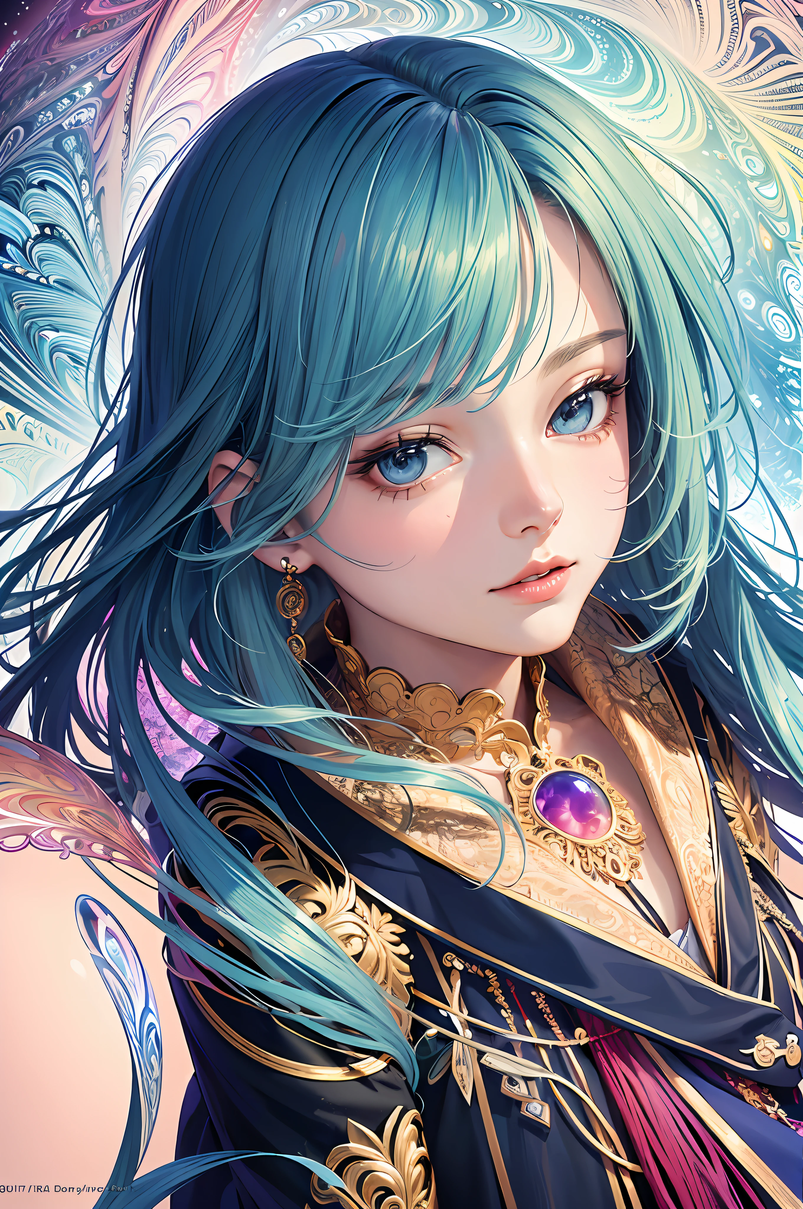 (masterpiece, top quality, best quality, official art, beautiful and aesthetic:1.2), (1girl), extreme detailed,(fractal art:1.3),colorful,highest detailed