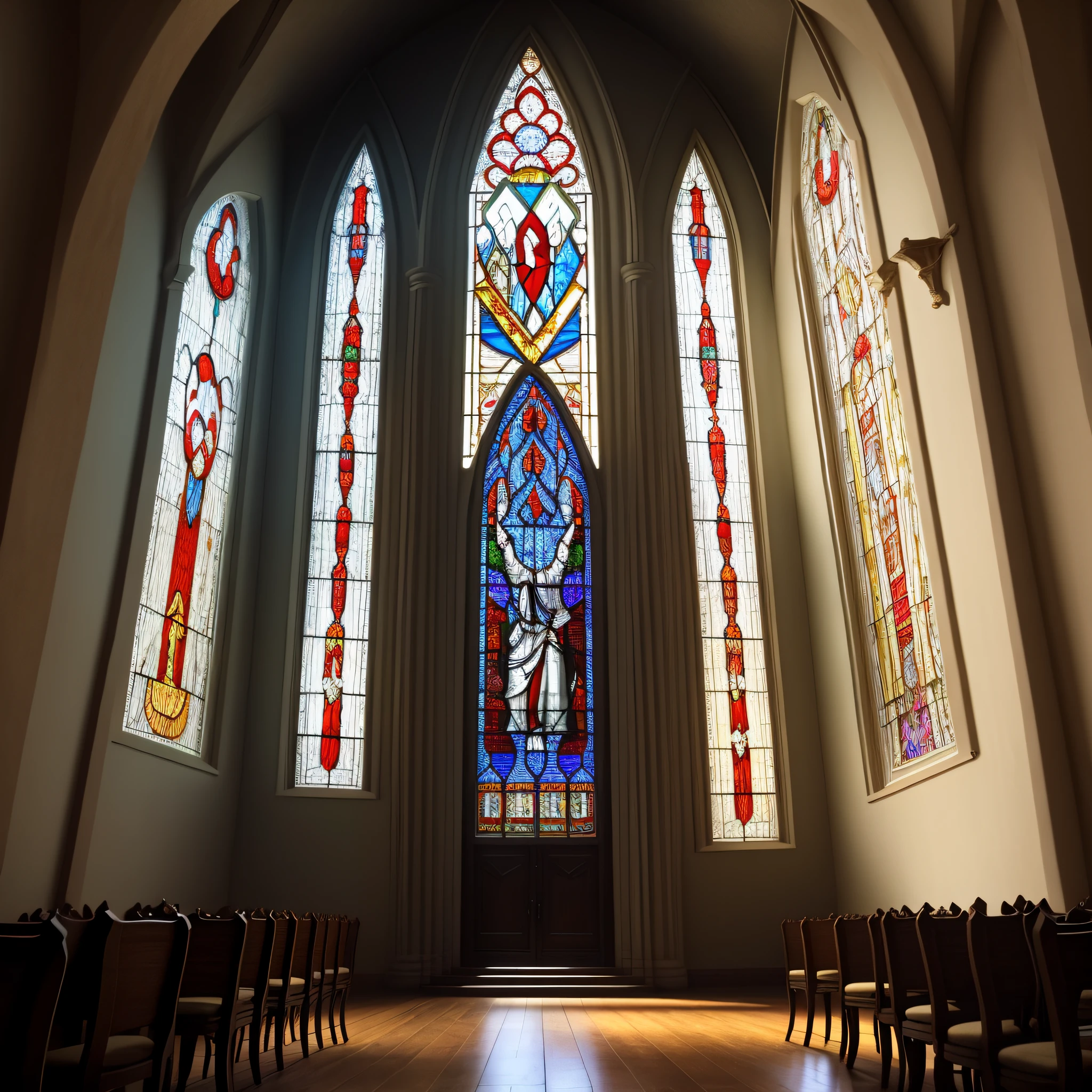 Medieval, fairytale, Western, classical, stained glass, interior