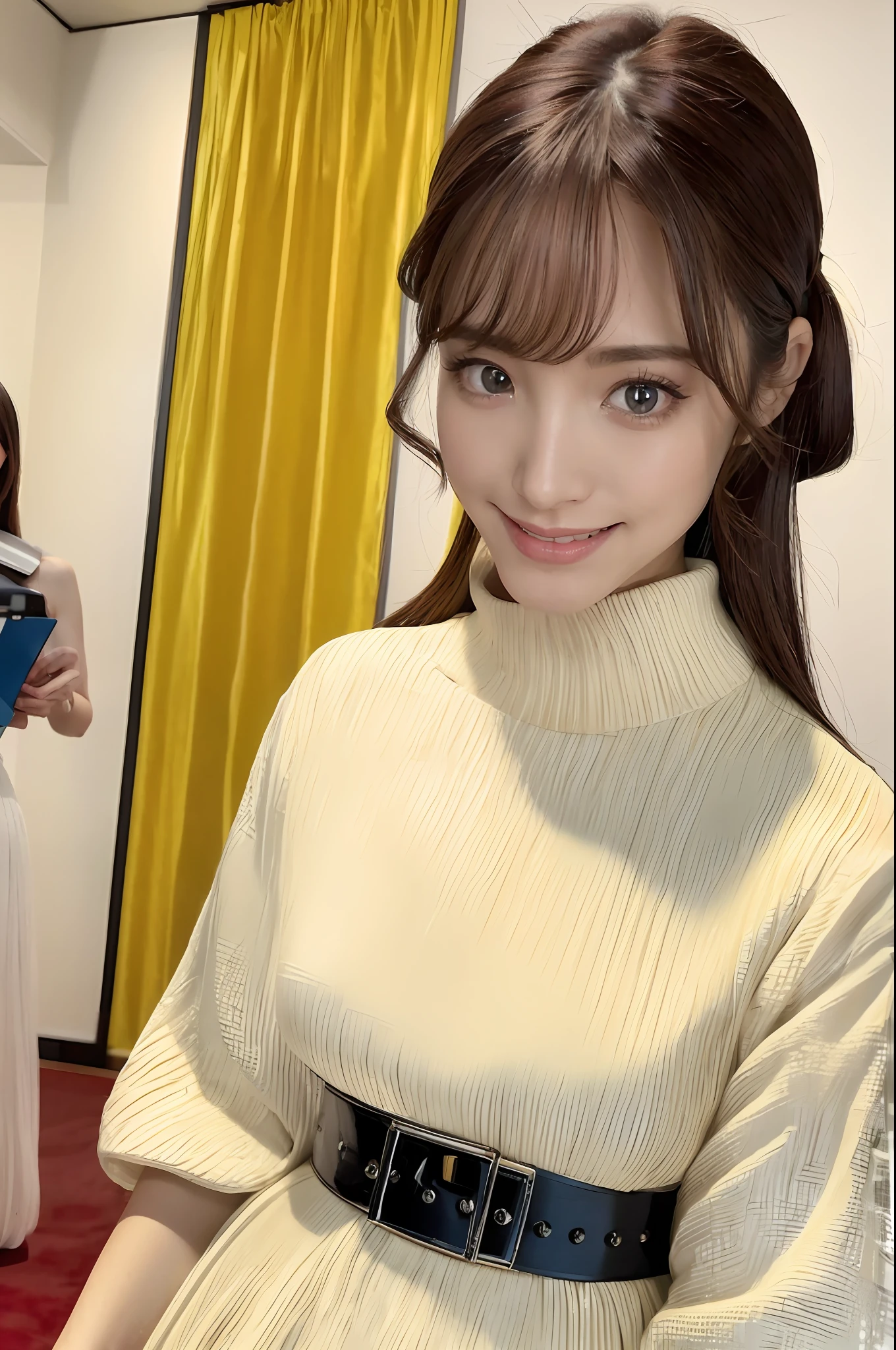 1 girl, beautiful vintage colors, instagram (photorealistic, high res: 1.4), ((swollen eyes)), staring viewer, full body (8k, RAW photo, highest quality, masterpiece: 1.2), (realistic, photorealistic) :1.37), (sharp focus :1.2), Professional Lighting, Photon Mapping, Radiosity, Physically Based Rendering, (White Skin: 1.2), Viewer's Eye, (Middle Hair: 1.5), Portrait, Dark Eyes, (Brown Hair: 1.1), Forelock, (Karaoke Box as Background: 1.4), Solo, Upper Body, Real (Masterpiece:1.4), (Top Quality:1.4), (Shiny Skin), Fashion Girl, Makeup, Smiling (Skinny, Close Mouth, Shy:1.3), (Standing, White Dress Costume, Necromancer:1.1), Medium Bust, Sexy Pose, Japanese, Big Eyes, Slightly hanging up, super cute, moonlight,