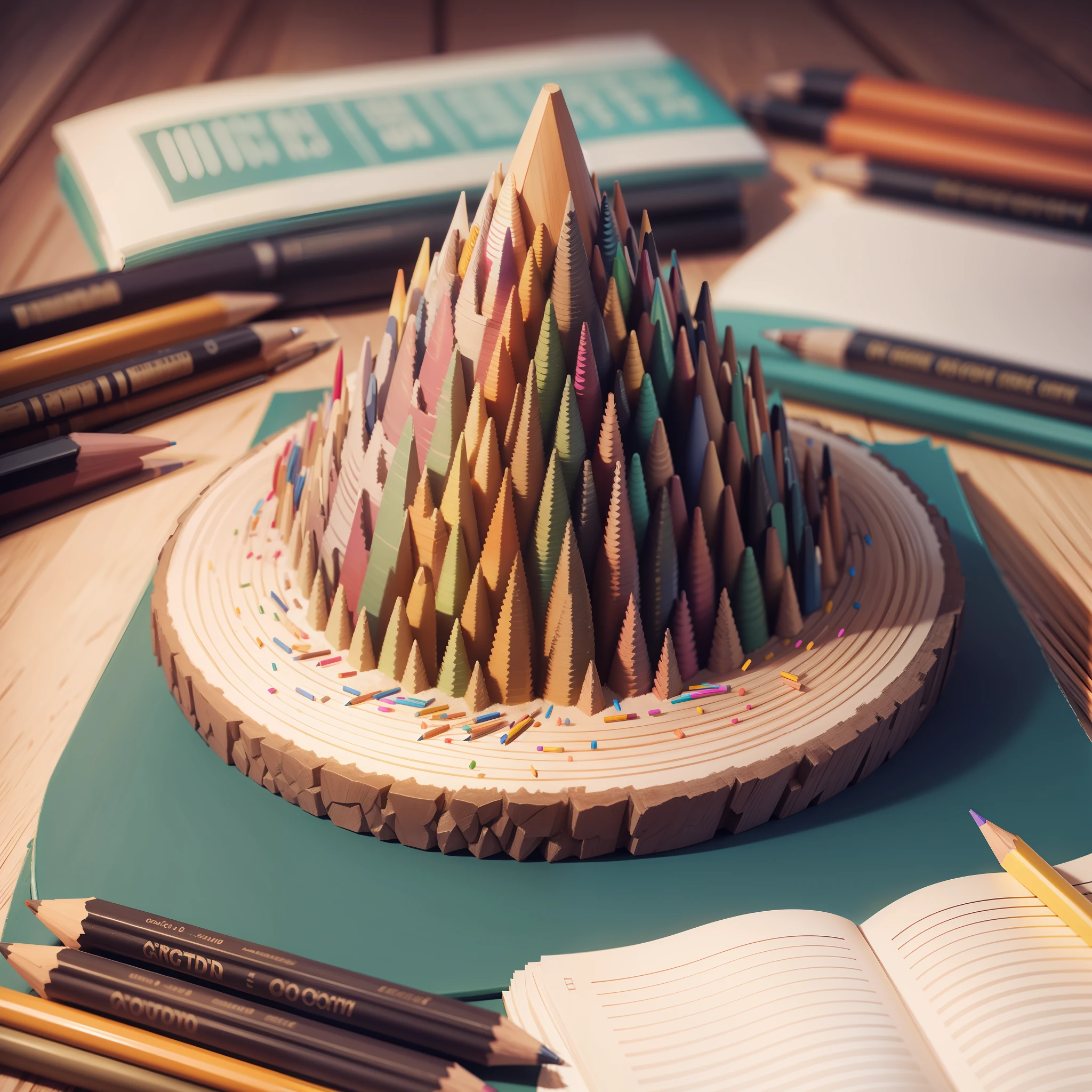 mountain of used pencils --auto --s2