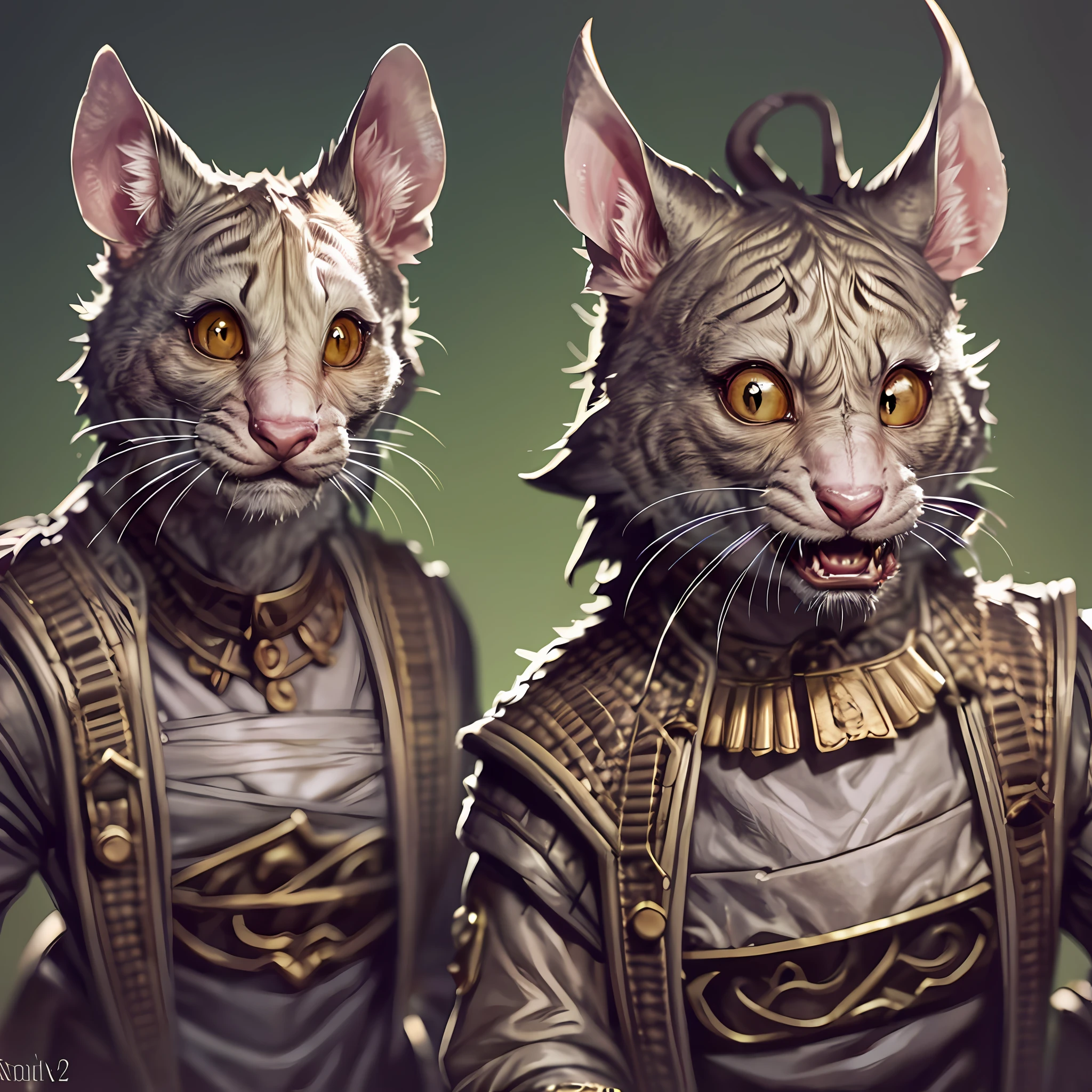 Scary rat men and full of super realistic and well detailed fur