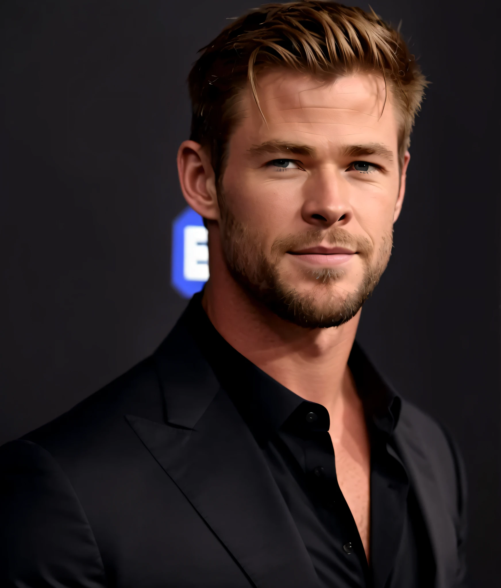 chris hempelson is looking to be the next star in the avengers, chris hemsworth, chris hemsworth portrait, chris hemsworth underwear ad, he is 3 5 years old, he has a beard and graying hair, well defined jawline, handsome man, strong masculine features, actor liam hemsworth, mid-shot of a hunky, strong jawline, slightly defined jawline --auto --s2