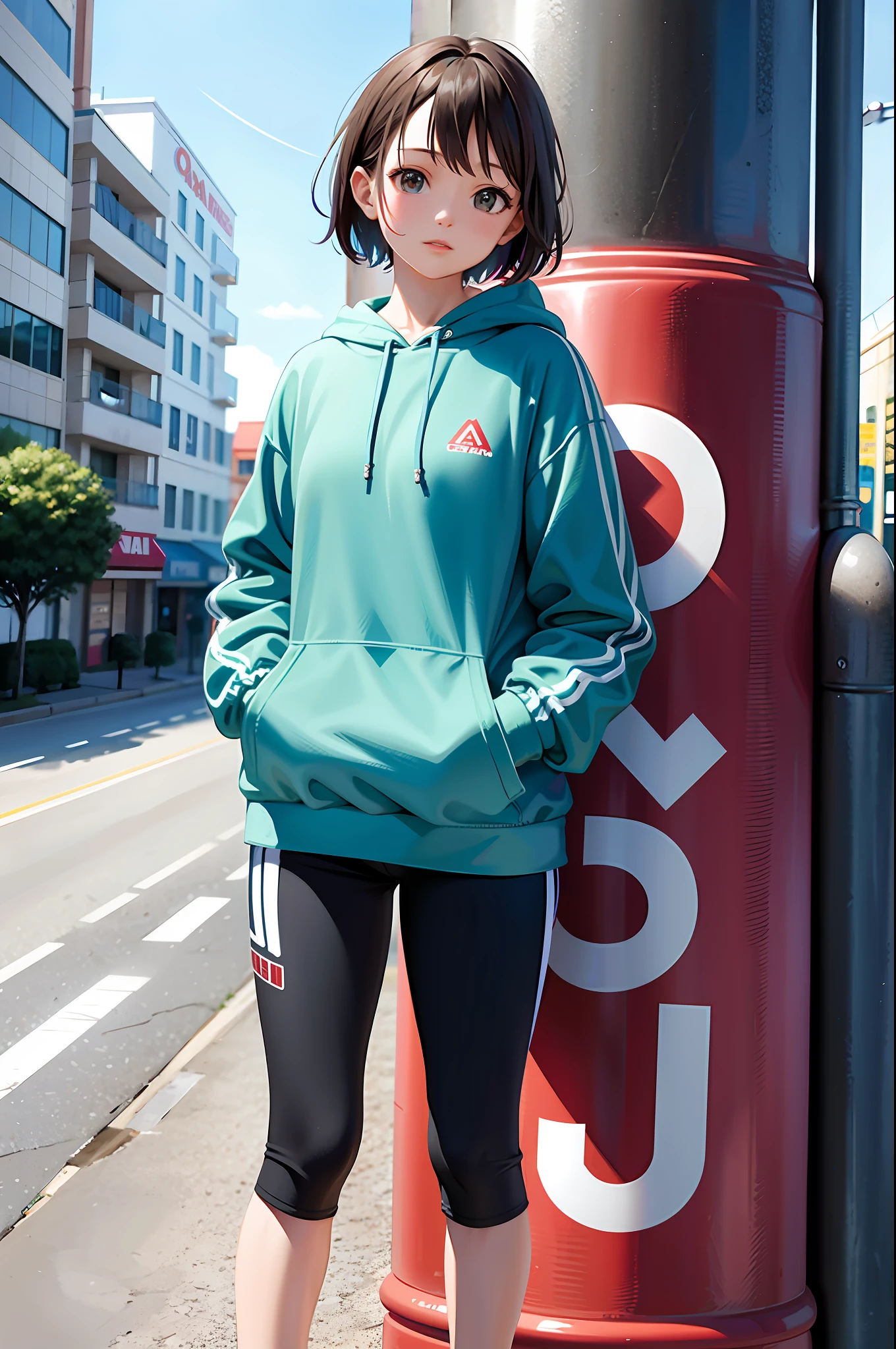 best quality,masterpiece,ultra high res,(photo realistic:1.4), (upper body:1.3),
BREAK,
"A girl is playing street basketball.",
"The girl is wearing a hoodie, short pants and sneakers",
"She has skill and confidence.",
BREAK,
"This scene is set in a lively street with walls covered in colorful graffiti and a basketball hoop attached to one of walls.",
"Capture the moment when a girl prepares for a dunk shot.",
BREAK,
very short hair, jumping high,
shooting, basketball movements, urban environment, visually appealing illustrations, basketball coat, walls covered in colorful graffiti, basketball hoop,