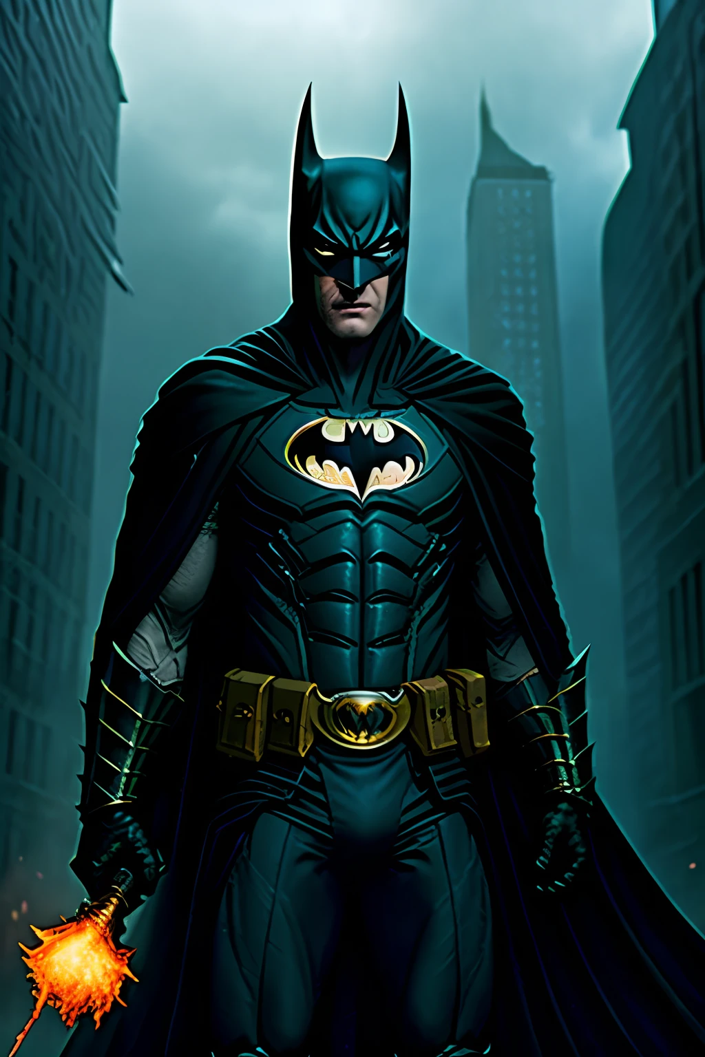 The Dark City is the story of Michael Keaton resurfacing in the character of Batman fighting sorcerers and demons in the darkness of the city, lots of fighting and blood in this battle, spells cast by wizards and disenchanted witches.