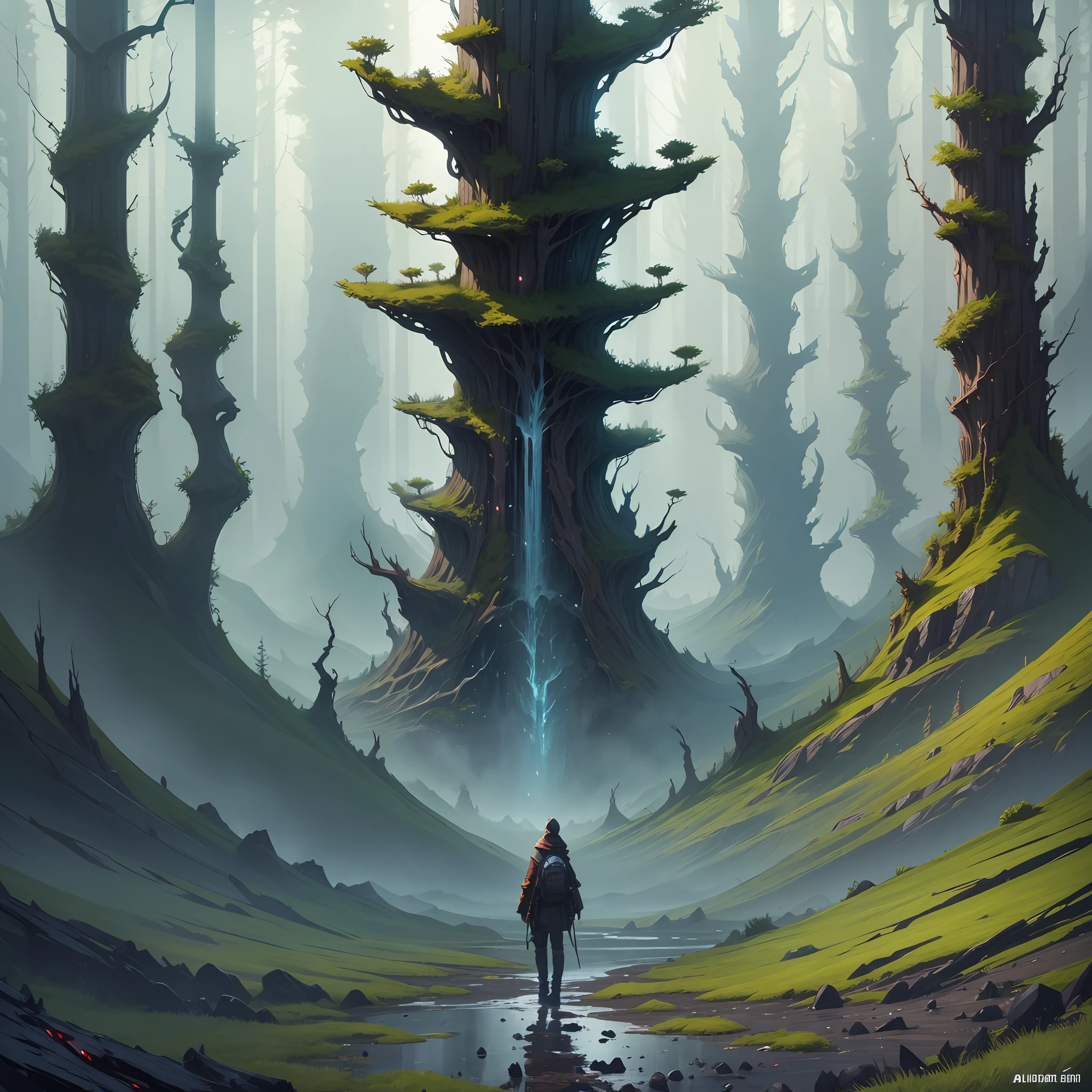 Make a landscape of an abyssal forest --auto --s2
