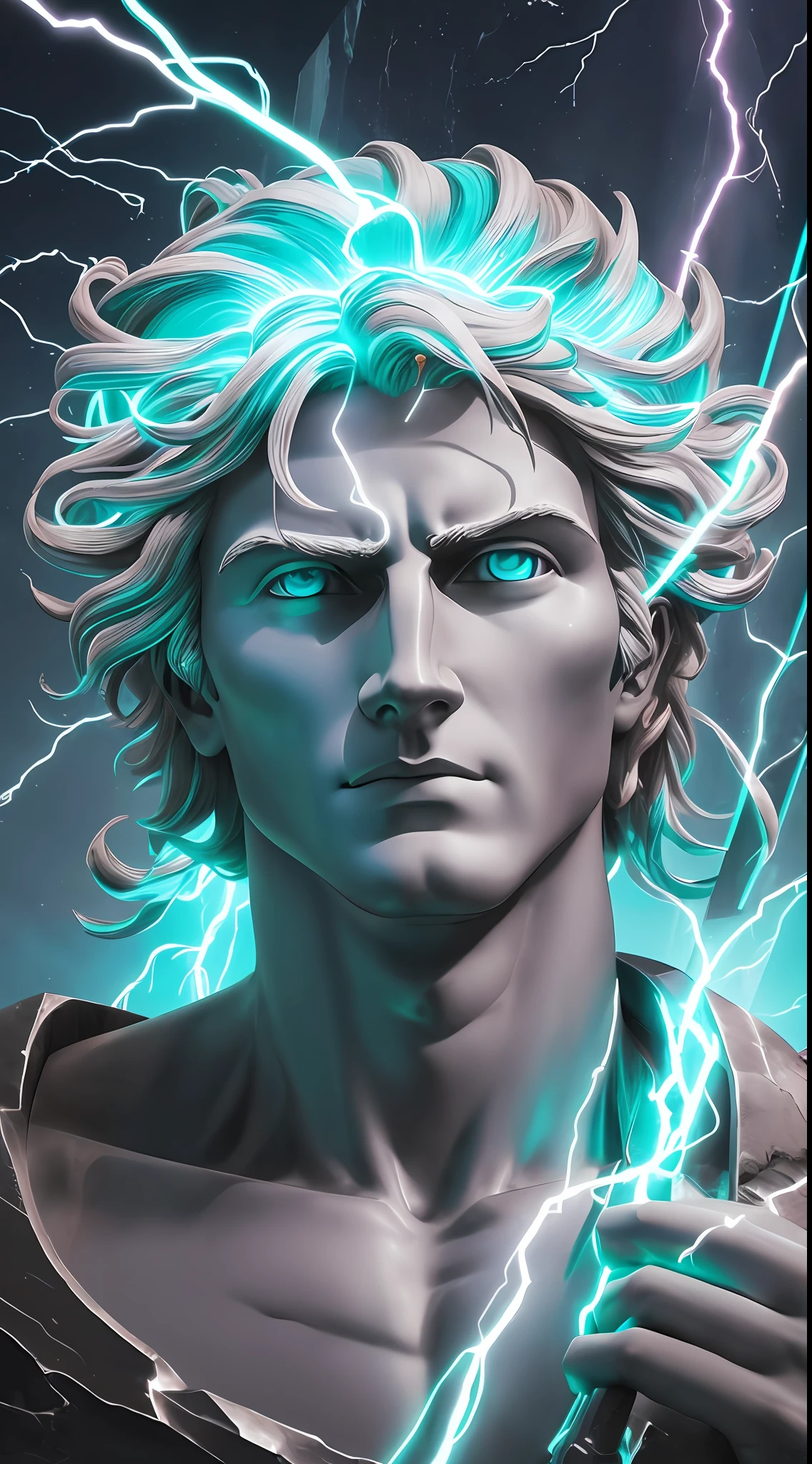 (neon lightning around the head:1.1), monument, (close-up of the head), epic scene of a Roman, lightning, sharp focus, fantasy, concept art, dynamic lighting, epic composition, Michelangelo style, ultra realistic, carved in marble, --auto --s2