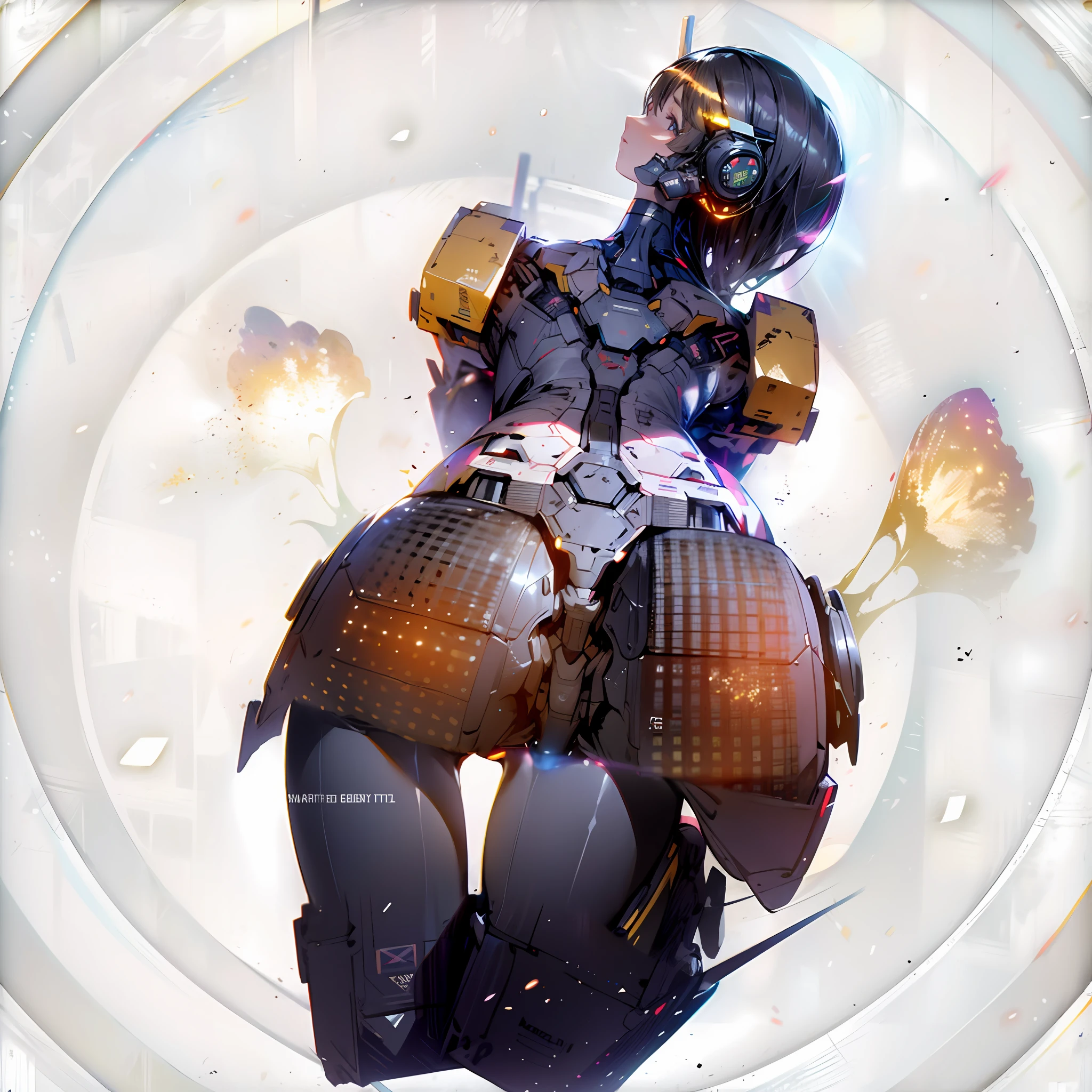 Large hips in technological stockings