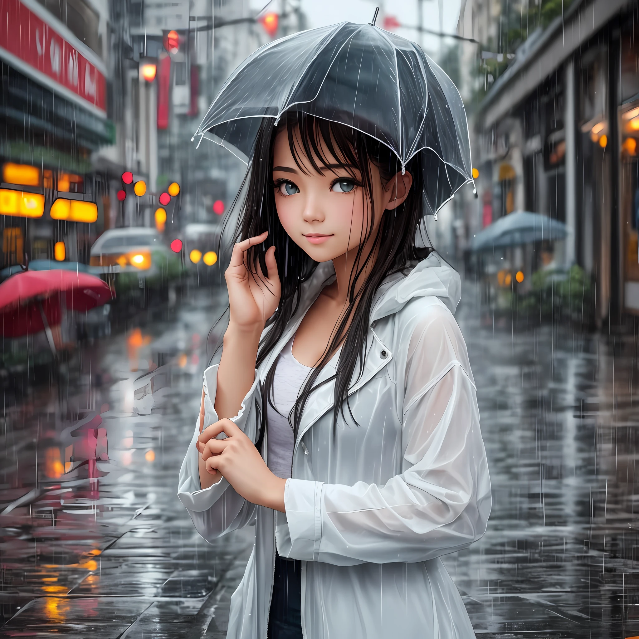 Beautiful girl in the rain --auto --s2