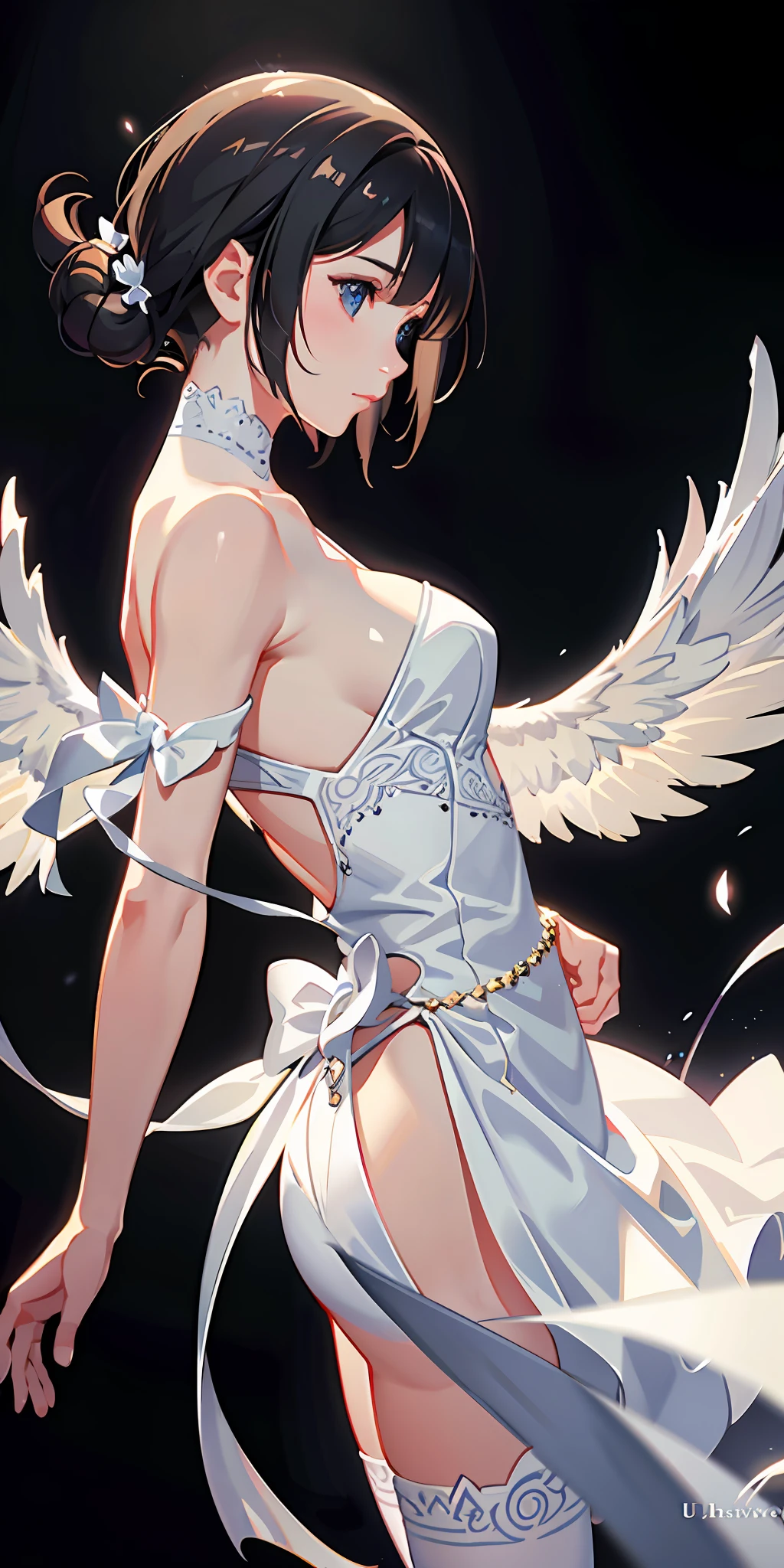 delicate and beautiful CG artwork),(best quality, ultra-detailed, high resolution),(dynamic angle, dynamic lighting),(1 girl), wings