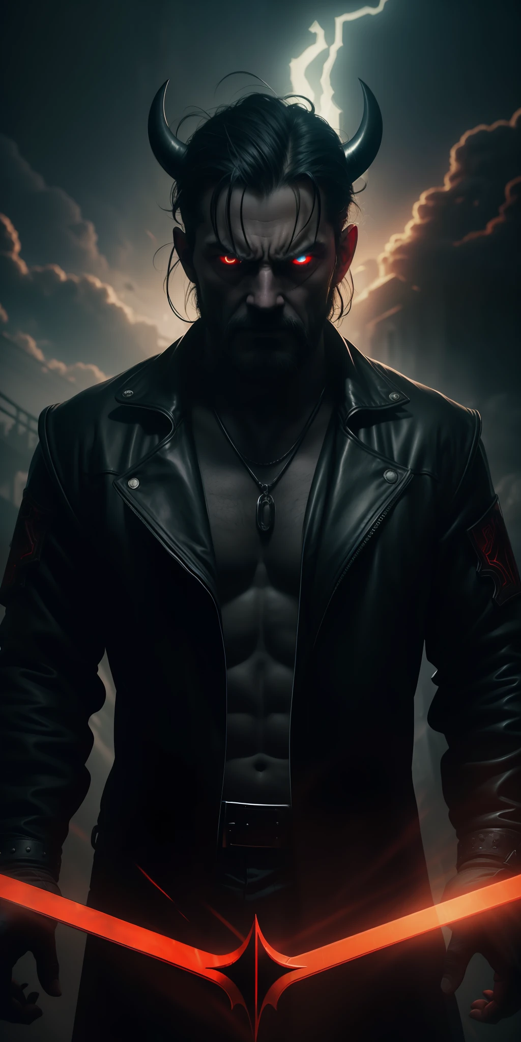 photo of ohwx devil, angry, fearful, menacing look, lord of hell, south of heaven, godless, photography, natural light, photorealism, cinematic rendering, ray tracing, the highest quality, the highest detail, Cinematic, Blur Effect, Long Exposure, 8K, Ultra-HD, Natural Lighting, Moody Lighting, Cinematic Lighting , (high key)(cyberpunk) (neon)