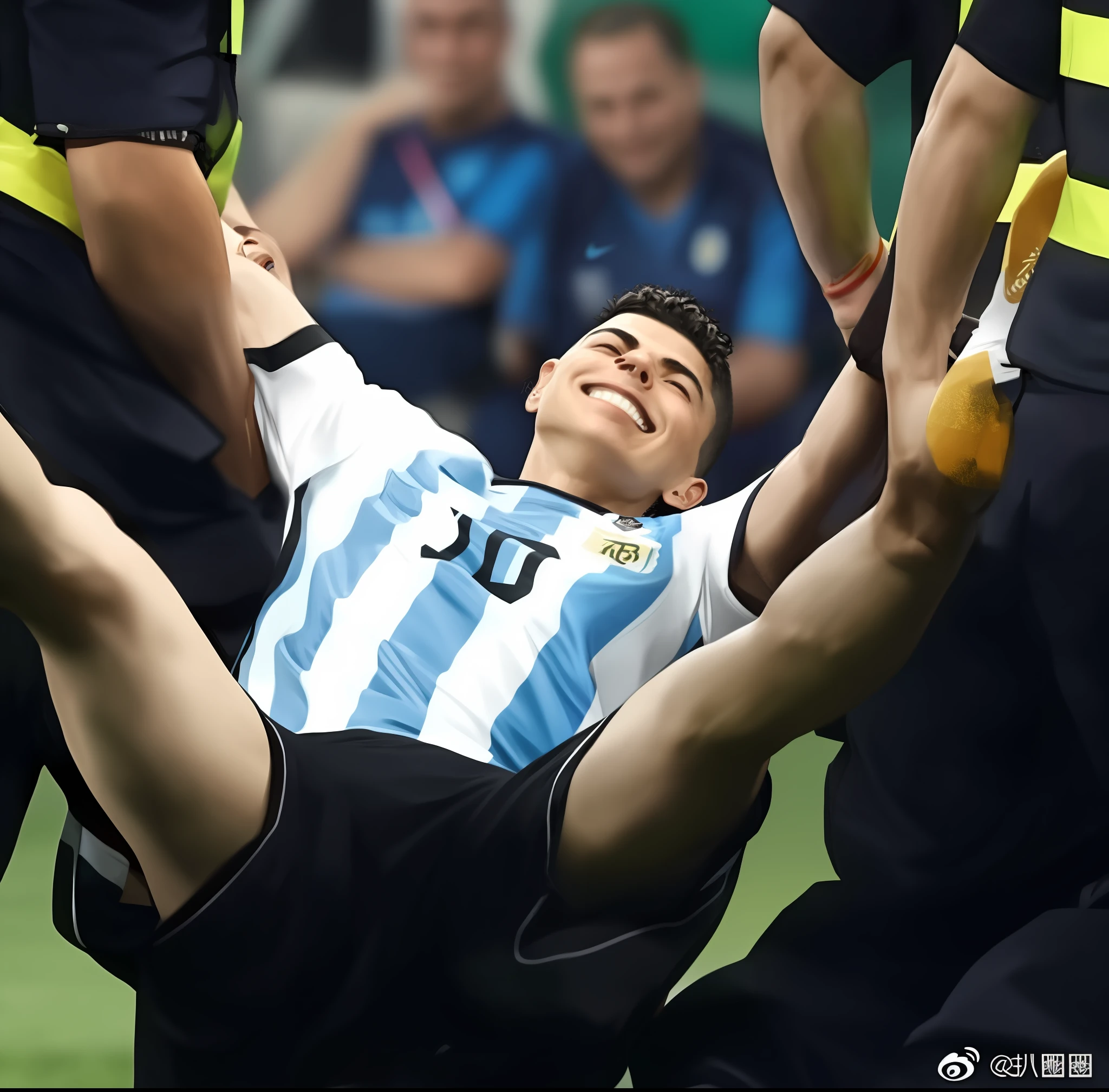 Ronaldo, head up and smile, 16k, realistic