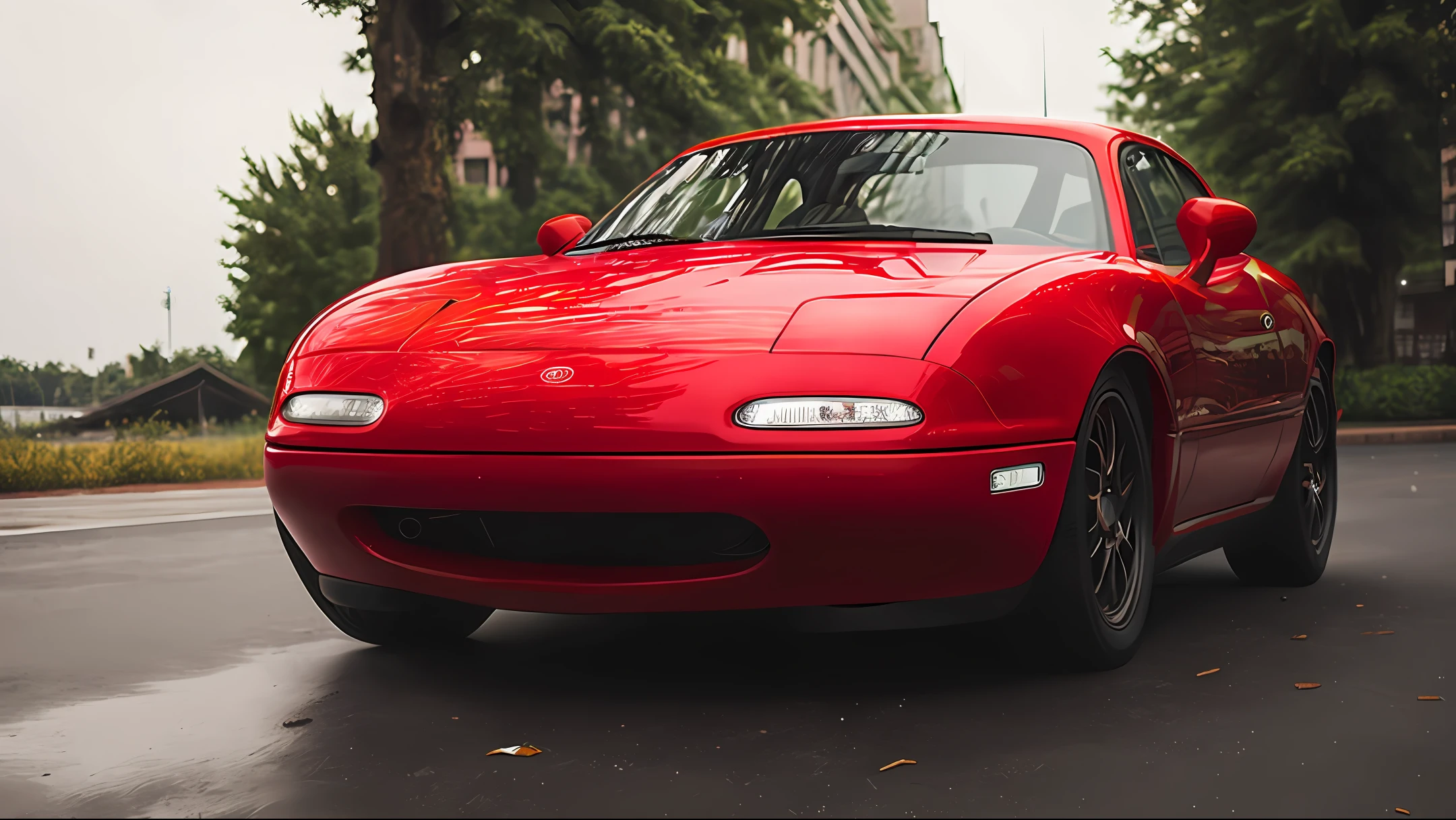 Futuristic red car
