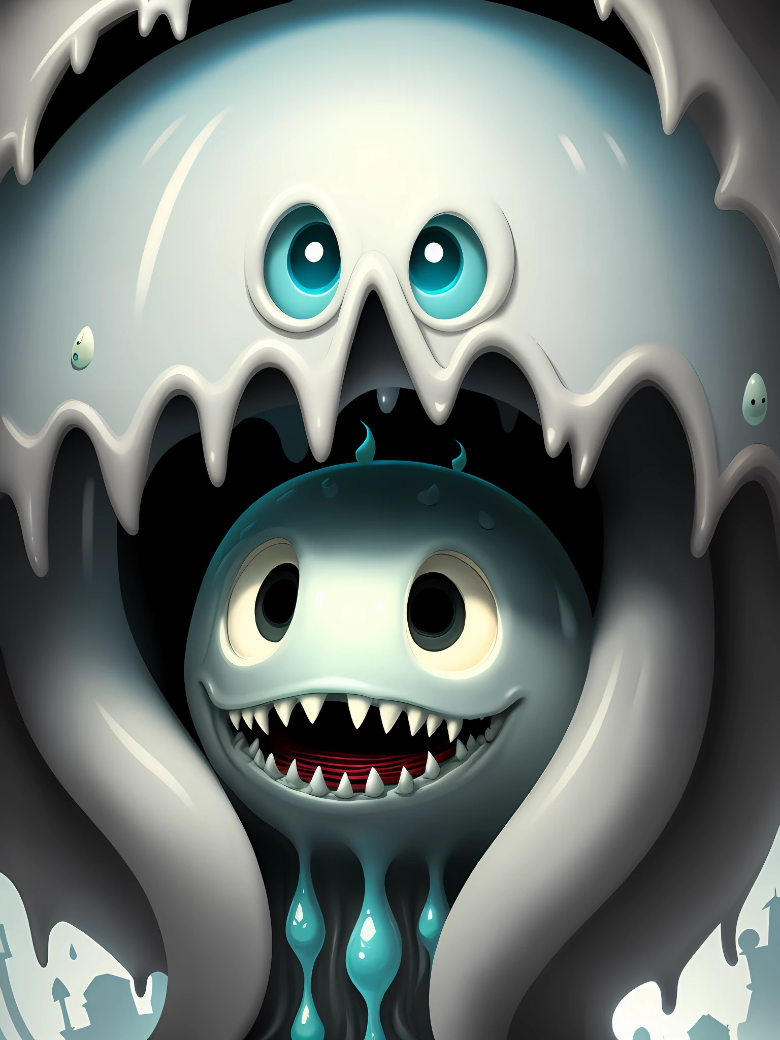 Gum castle, terrifying, hollow knight, gooey