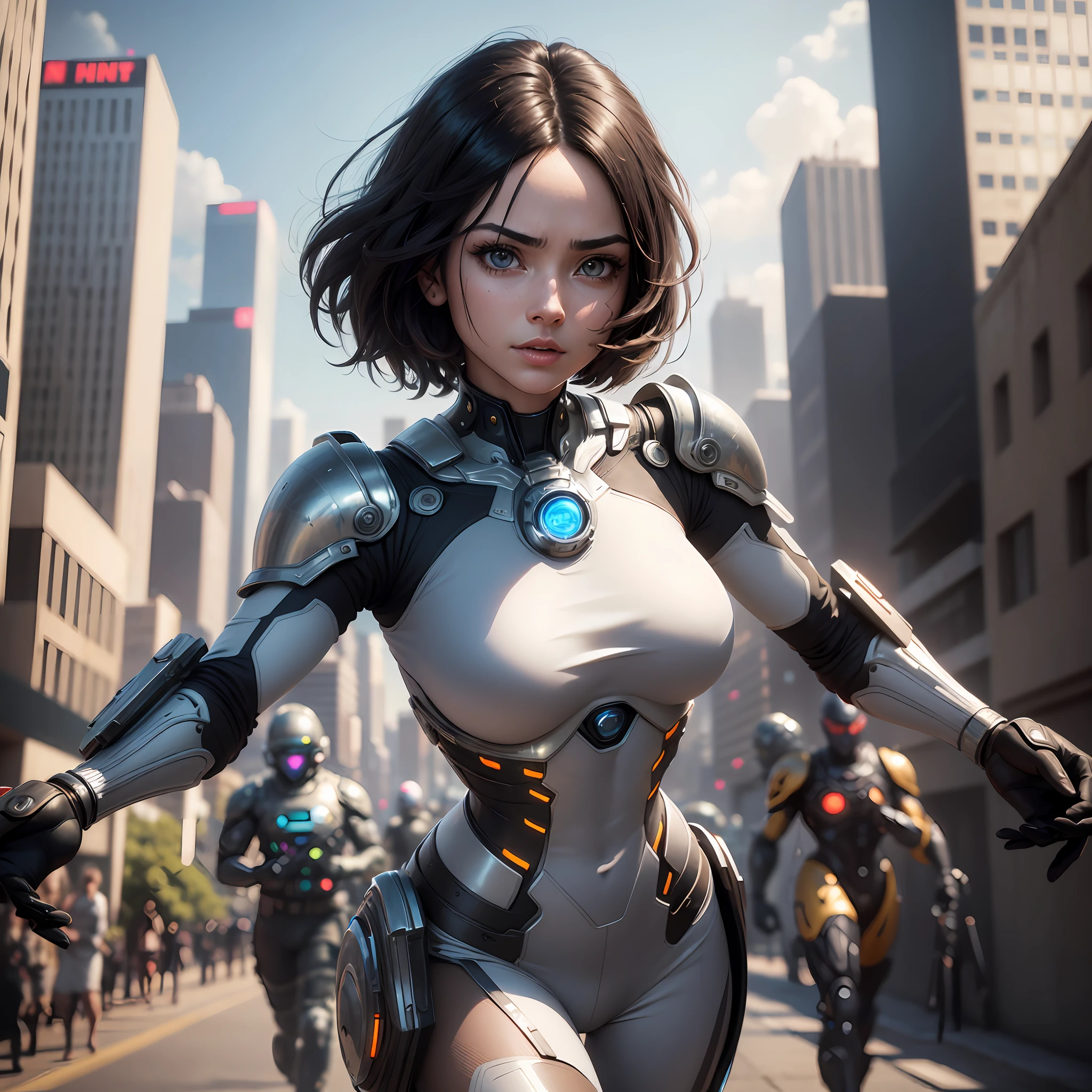 naked arafed woman running through a city, alita battle angel, still of alita, 8k movie still, in a science fiction movie, of a 2 0 1 9 sci fi movie 8 k, movie 4 k still, movie 4k still, alita, movie still 8 k, movie still of a cool cyborg, robotc woman best quality,  ultra high res, (photorealistic: 1.4), 8k resolution, 1girl, (random hair: 1.3), (realistic hair: 1.2), (Eimi Fukada: 1.2), (realistic eyes: 1.2), (beauty face: 1.3), slim body, bright white skin, big chest, neckline, Woman in a futuristic costume running through a city, Alita Battle Angel, Wojtek Fus, Battle Angel, Unreal Engine. film still, in a science fiction movie, portrayal armored astronaut girl, still of alita, dressed in science fiction military armor, girl in cybernetic mecha armor, cinematic science fiction shot, scifi woman, cinematic unreal 5 robotcs in an apocalyptic city fighting alien invasion fight with weapons hitting an fight (masterpiece:1.3), (8k, photorealistic, RAW photo,  best quality: 1.4), (1girl), beautiful face, (realistic face), (black hair, short hair:1.3), beautiful hairstyle, realistic eyes, beautiful detailed eyes, (realistic skin), beautiful skin, (sweater), absurdres, attractive, ultra high res, ultra realistic, highly detailed, golden ratio robotcs in an apocalyptic city fighting alien invasion running with weapons hitting an alien (masterpiece:1.3), (8k, photorealistic, RAW photo,  best quality: 1.4), (1girl), beautiful face, (full-face portrait photo of a 23-year-old European girl, RAW, beautiful woman, half-open strawberry lips, dimples, wistful look, (extra long wavy brown hair), ((detailed face)), ((detailed facial features)), (finely detailed skin), pale skin, (in a highly detailed deep neckline sexy futuristic cyberpunk dress made of(duck face:  1.2), (medium angle: 1.3), (white t-shirt and short jeans), (take selfie: 1.3) --auto --s2