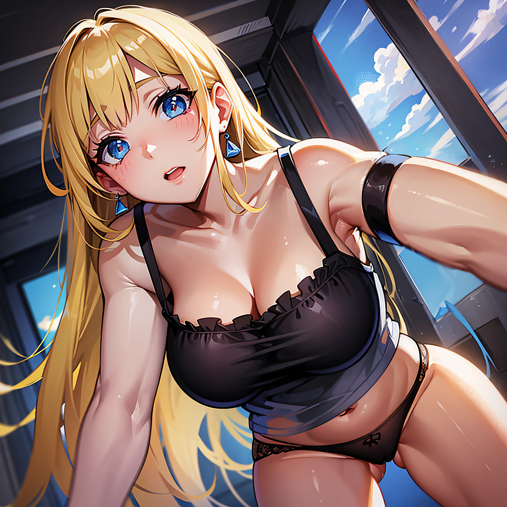 window, arm, sky