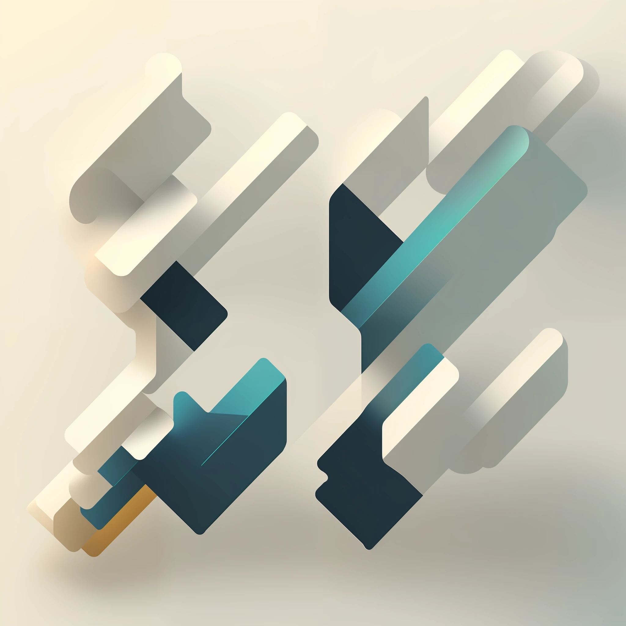 Create a logo that conveys the idea of artificial intelligence and machine learning to a bottomless, Paul Rand-style data technology company, minimalist, geometric, modern style.